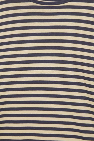 Long sleeve striped T-shirt — Ocher 8
