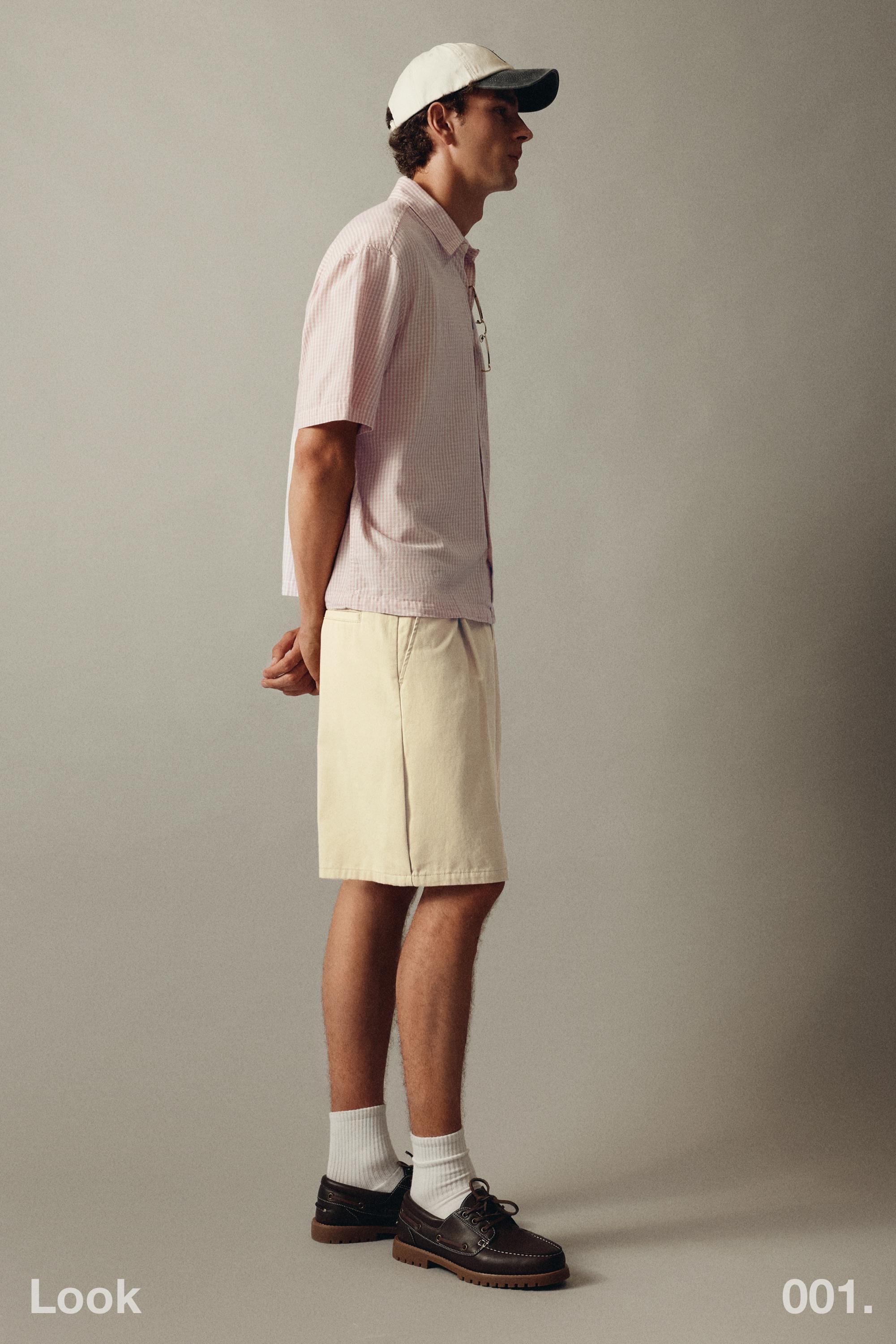 Short sleeve check shirt — Pink