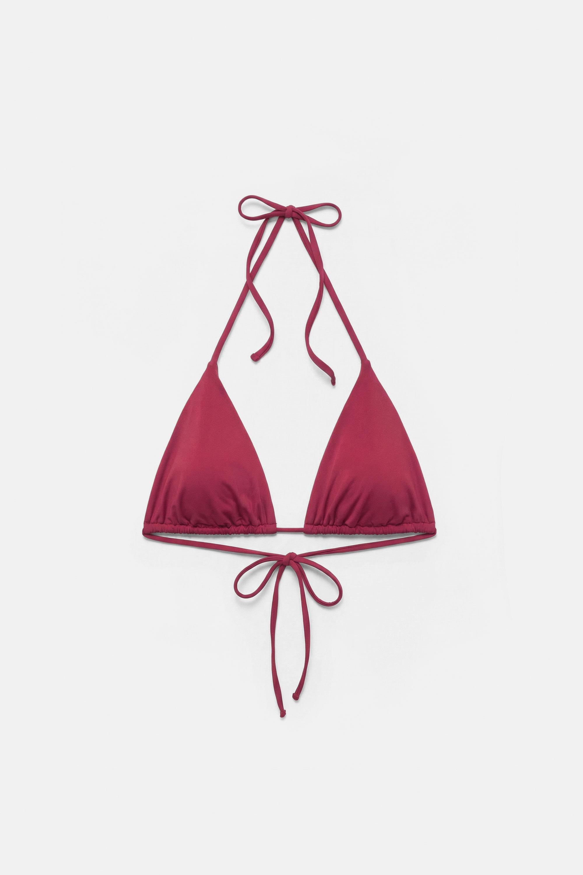 Triangle bikini top — Maroon