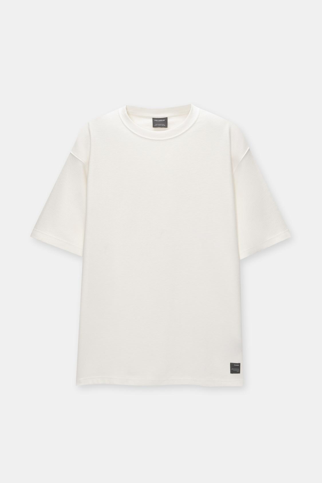 Playera Negra Hombre Pull And Bear Camiseta Manga Corta Otomán