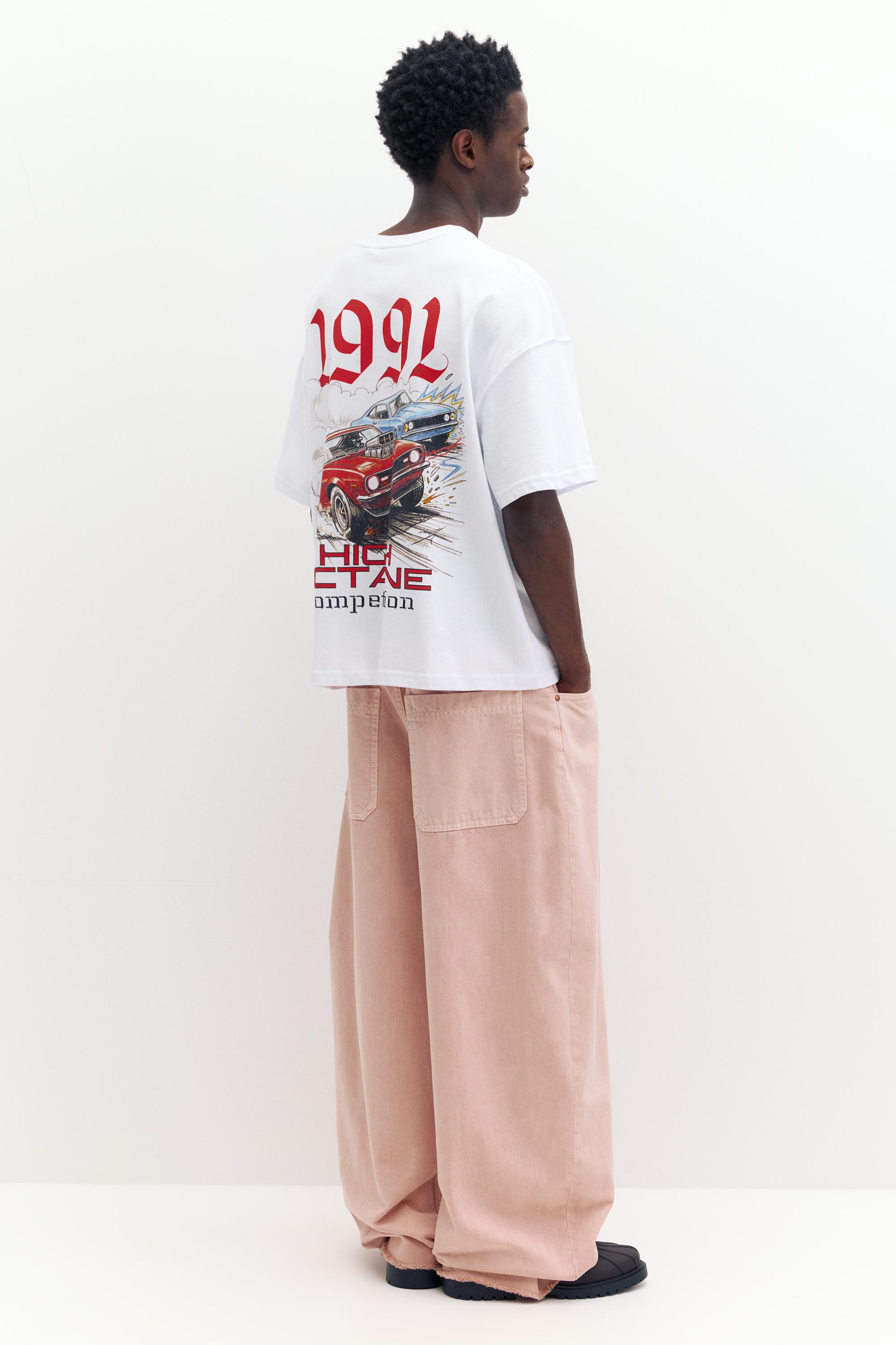 Araba grafik baskılı t-shirt - Görsel 9