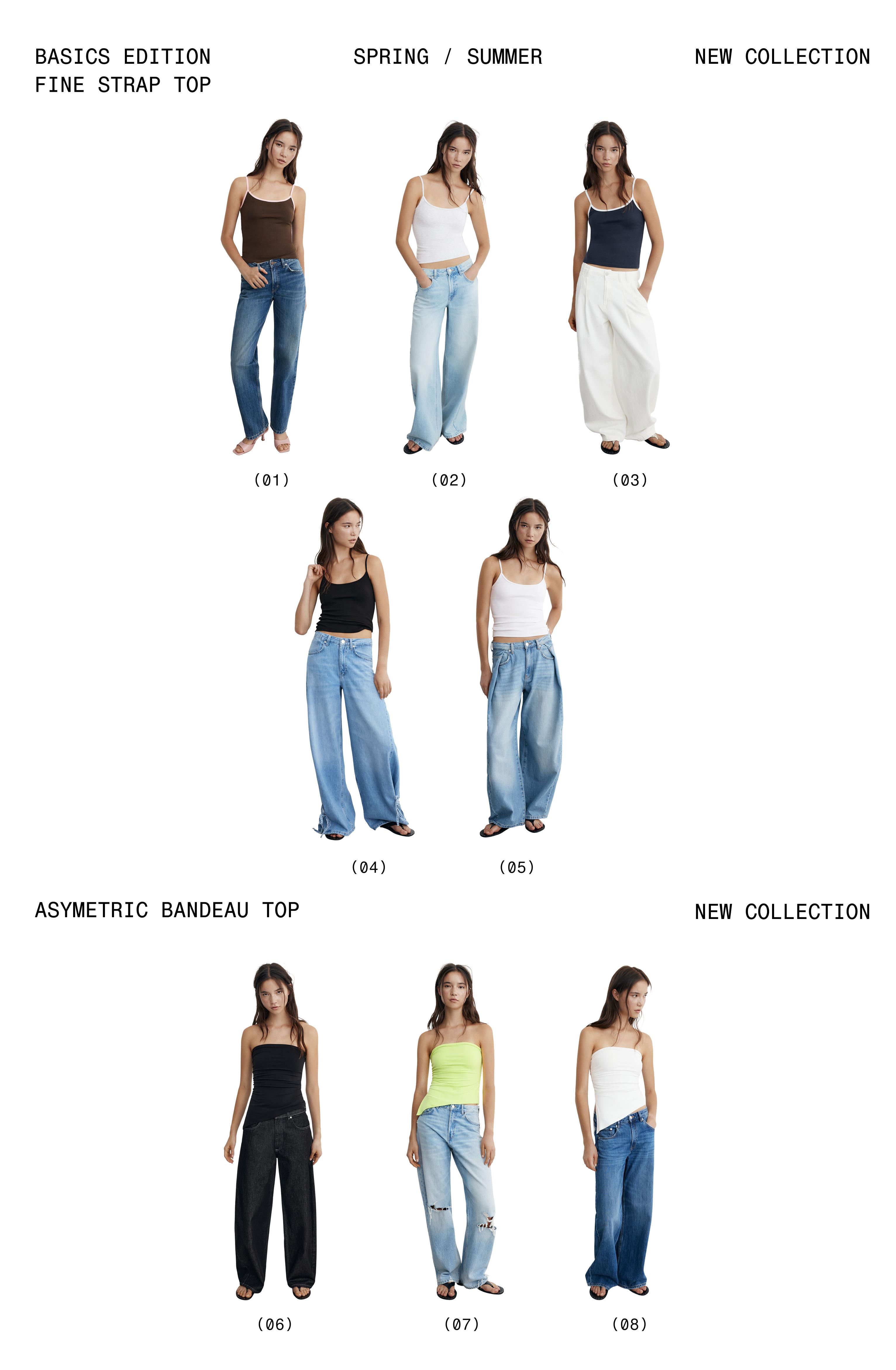 Asymmetric bandeau top — White