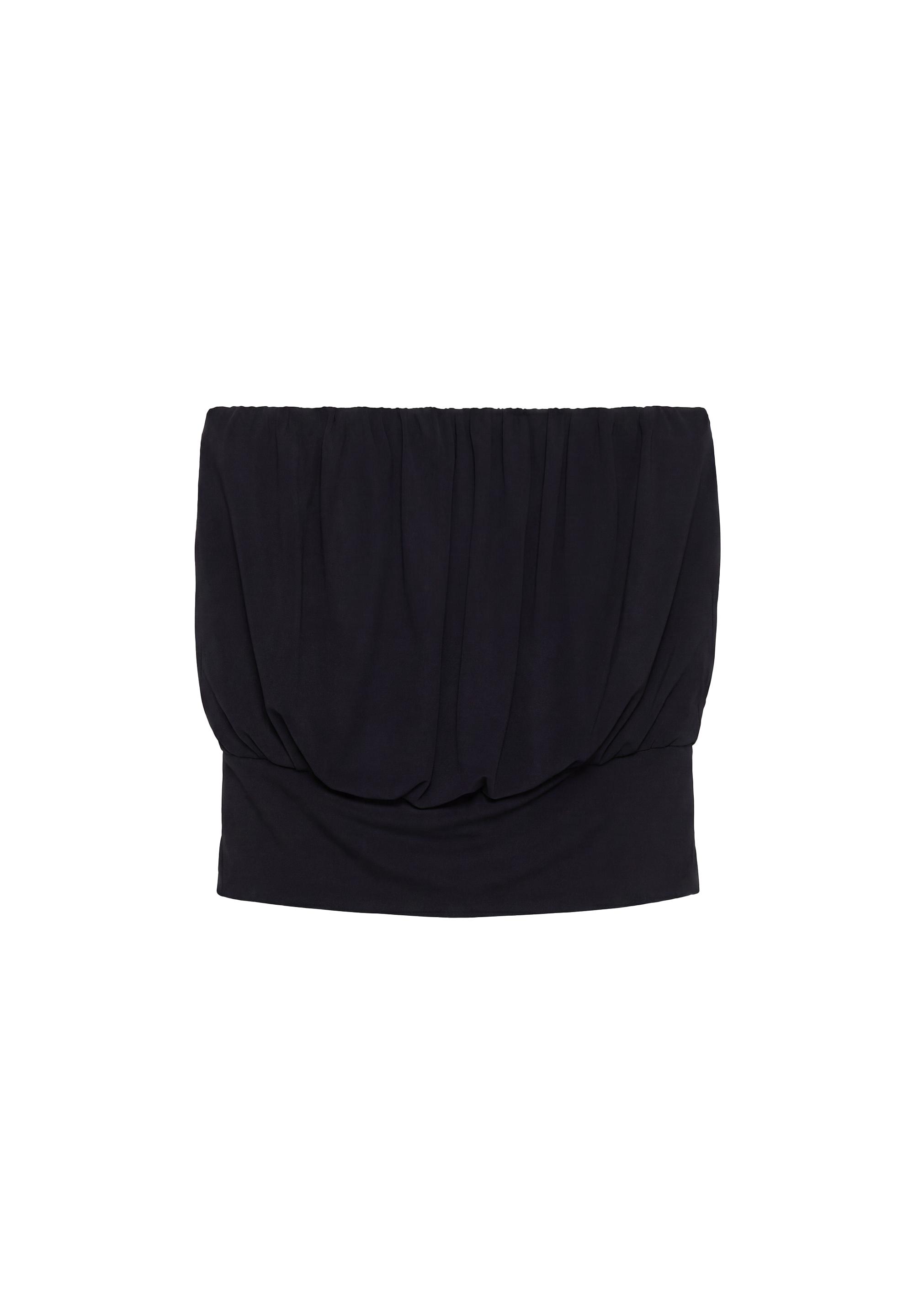 Strapless top with waistband — Black