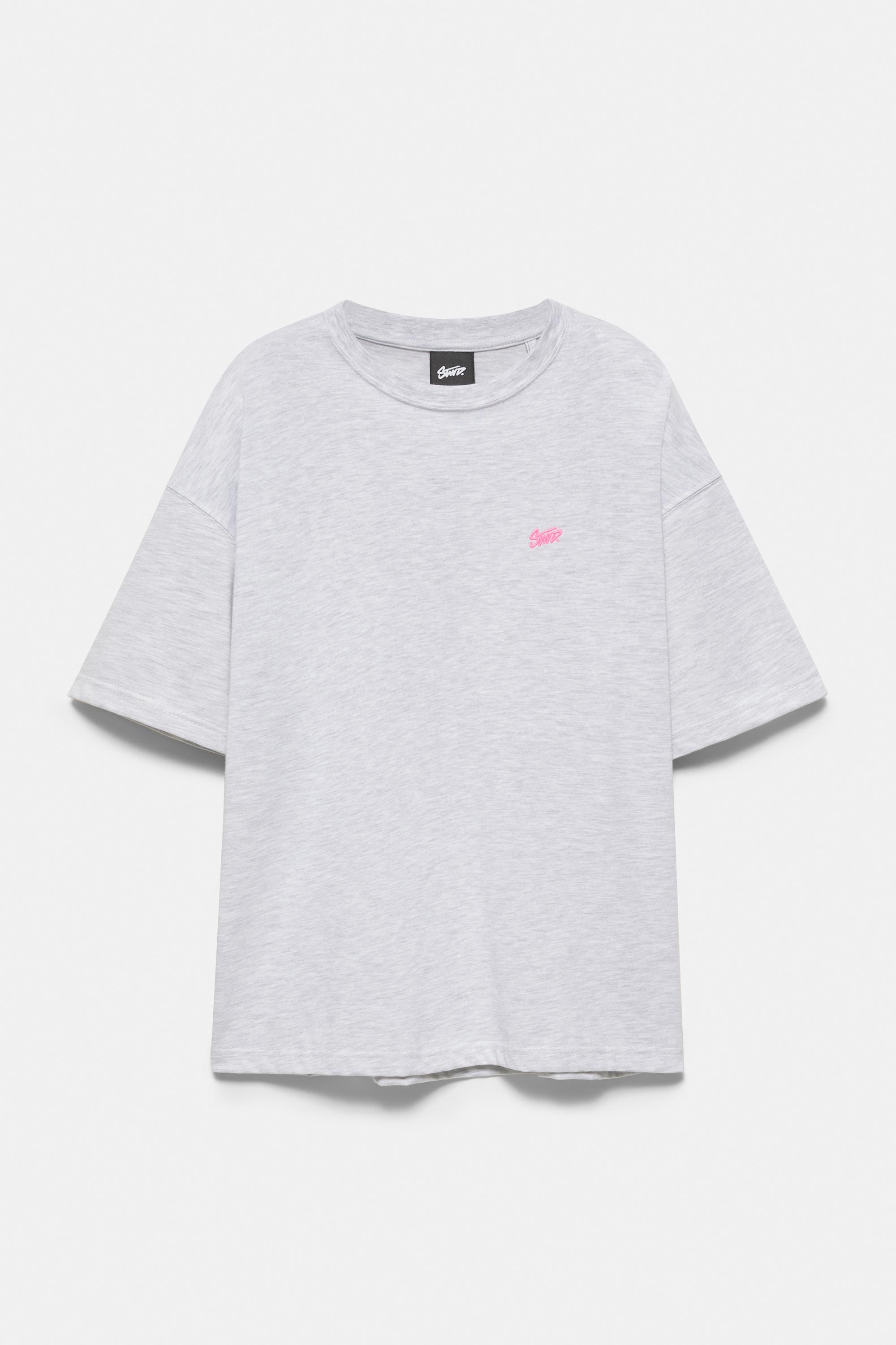 Boxy STWD logo T-shirt — Medium grey