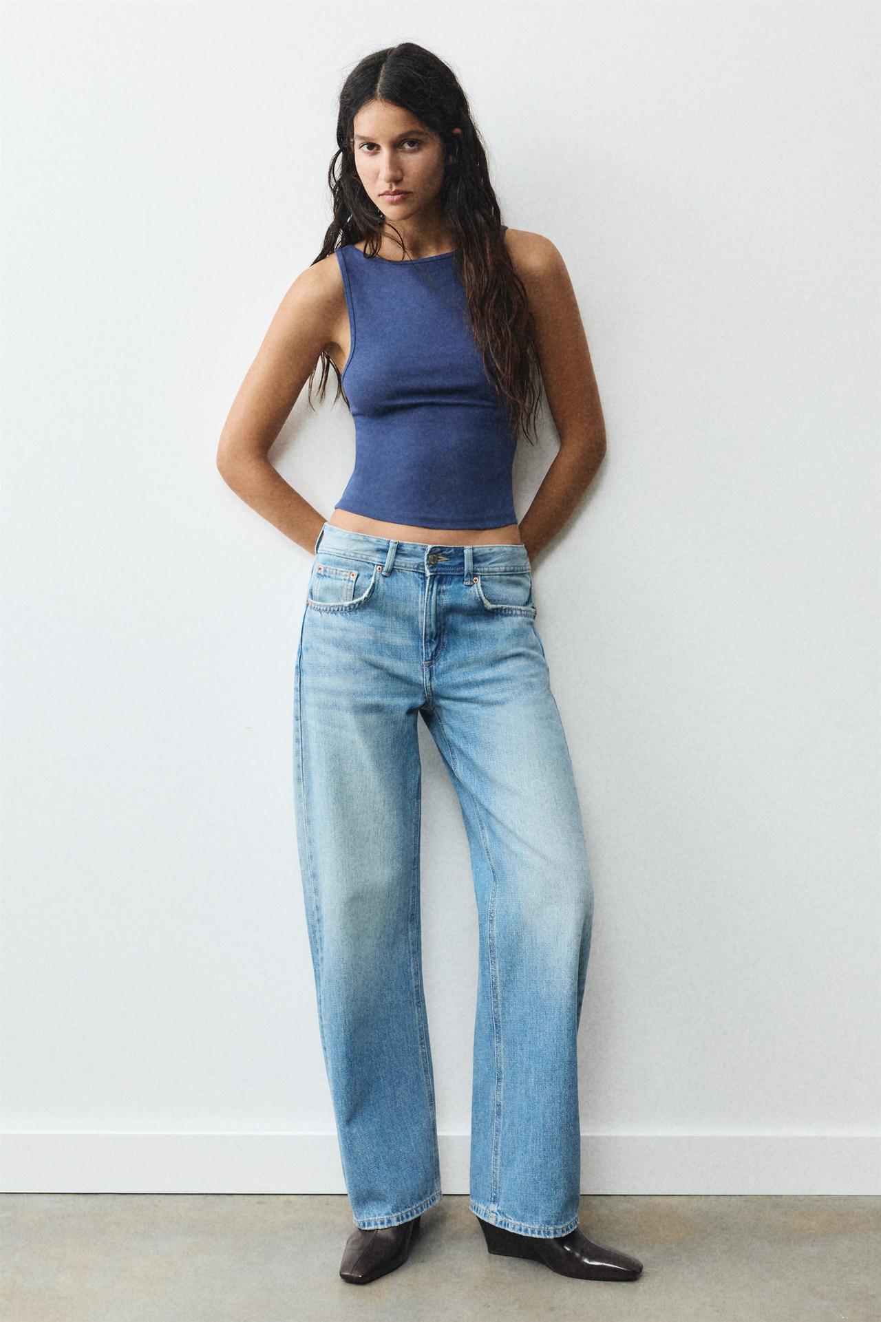 Boat neck tank top — Navy