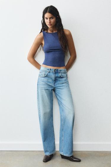 Boat neck tank top — Navy 4