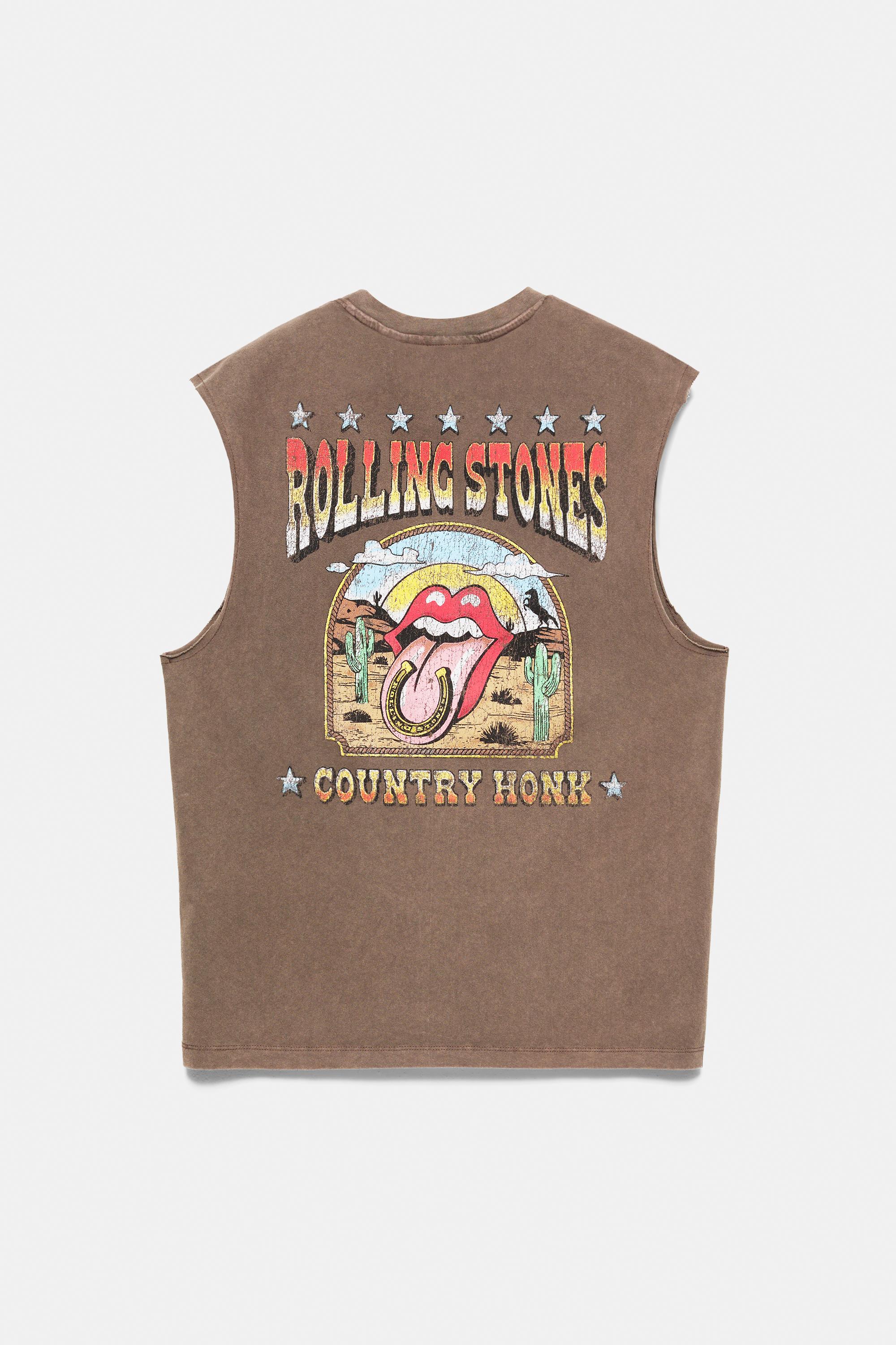 Rolling Stones vest top — Brown