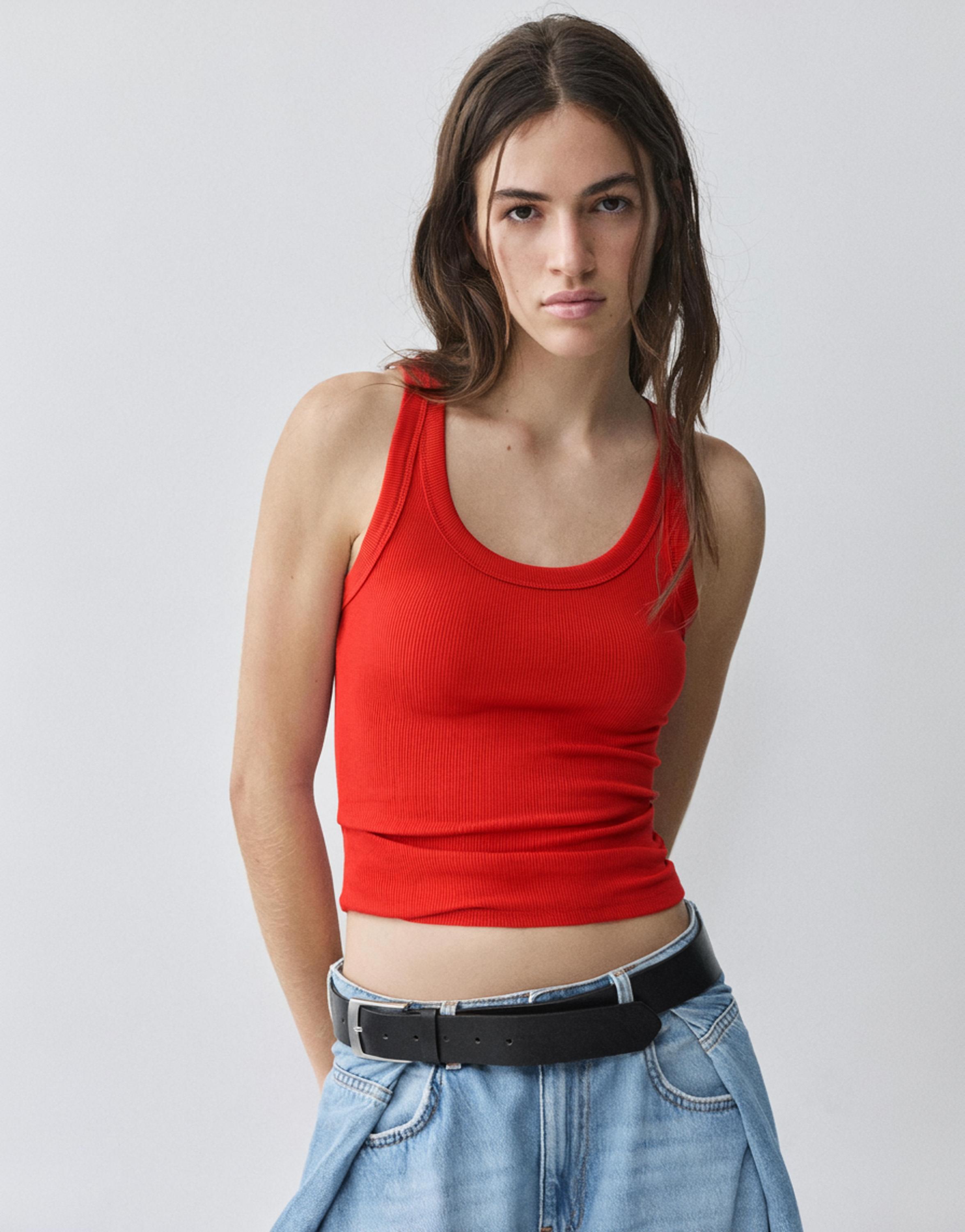 Basic tank top — Red