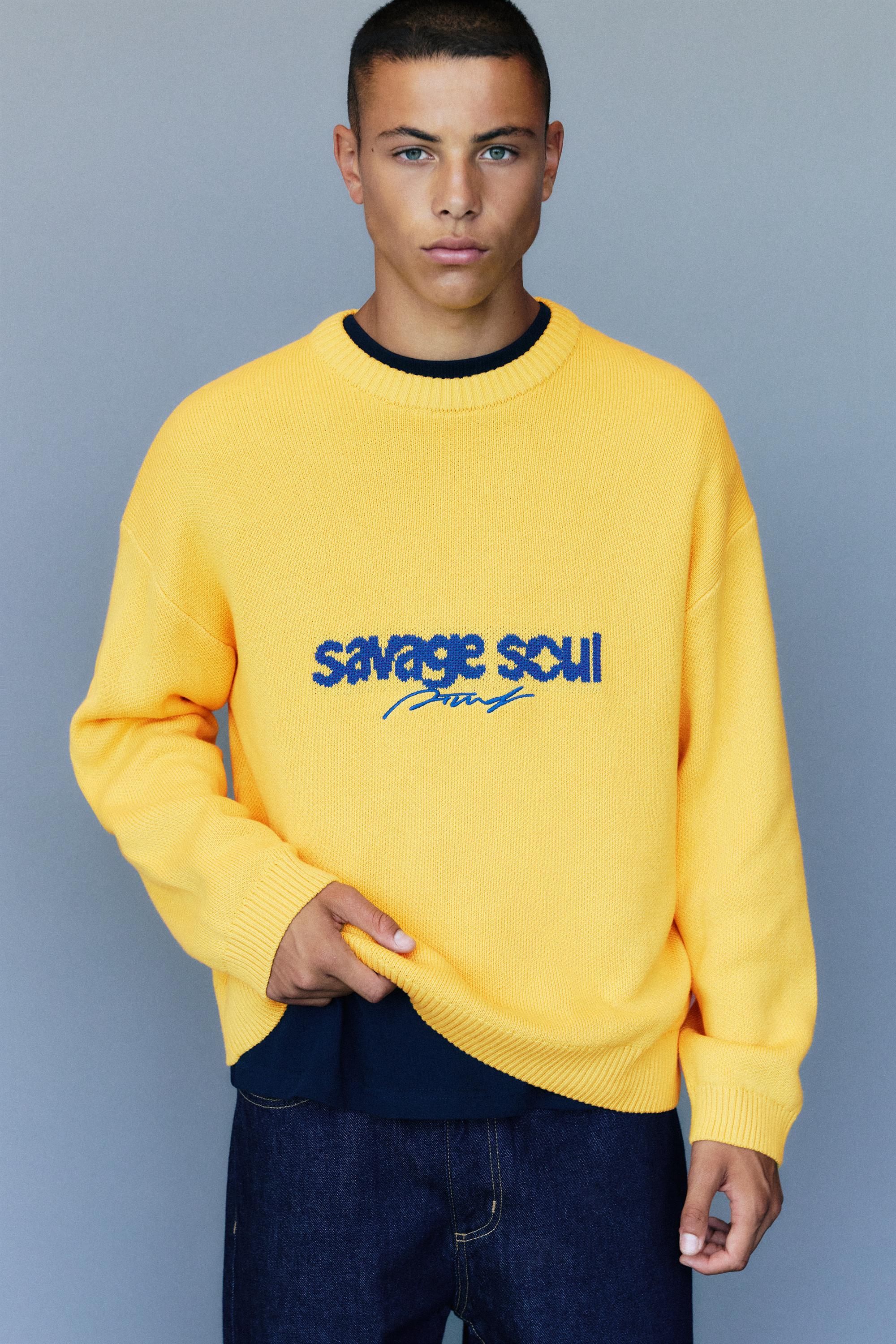 STWD graphic jumper — Yellow