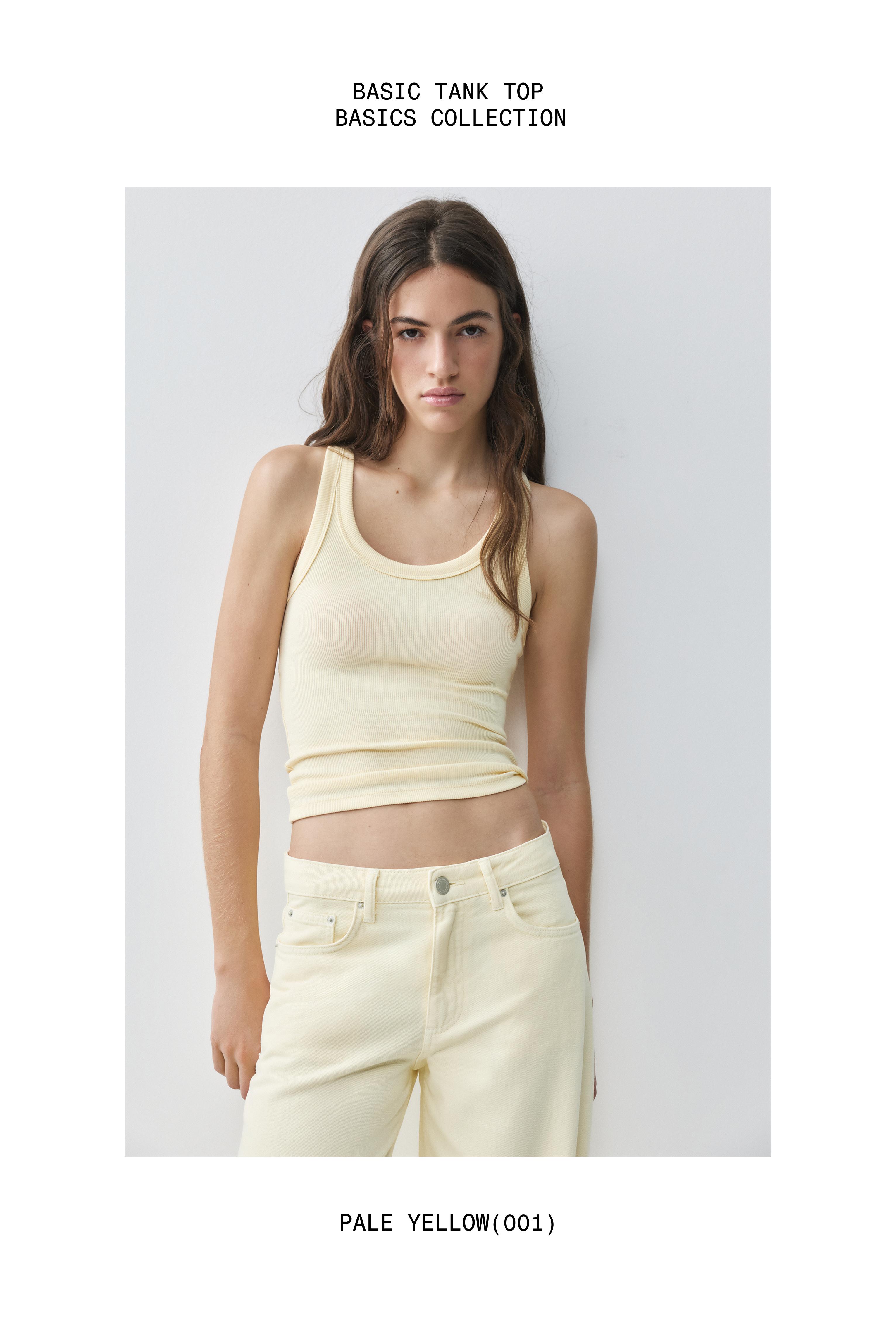 Basic tank top — Pale yellow