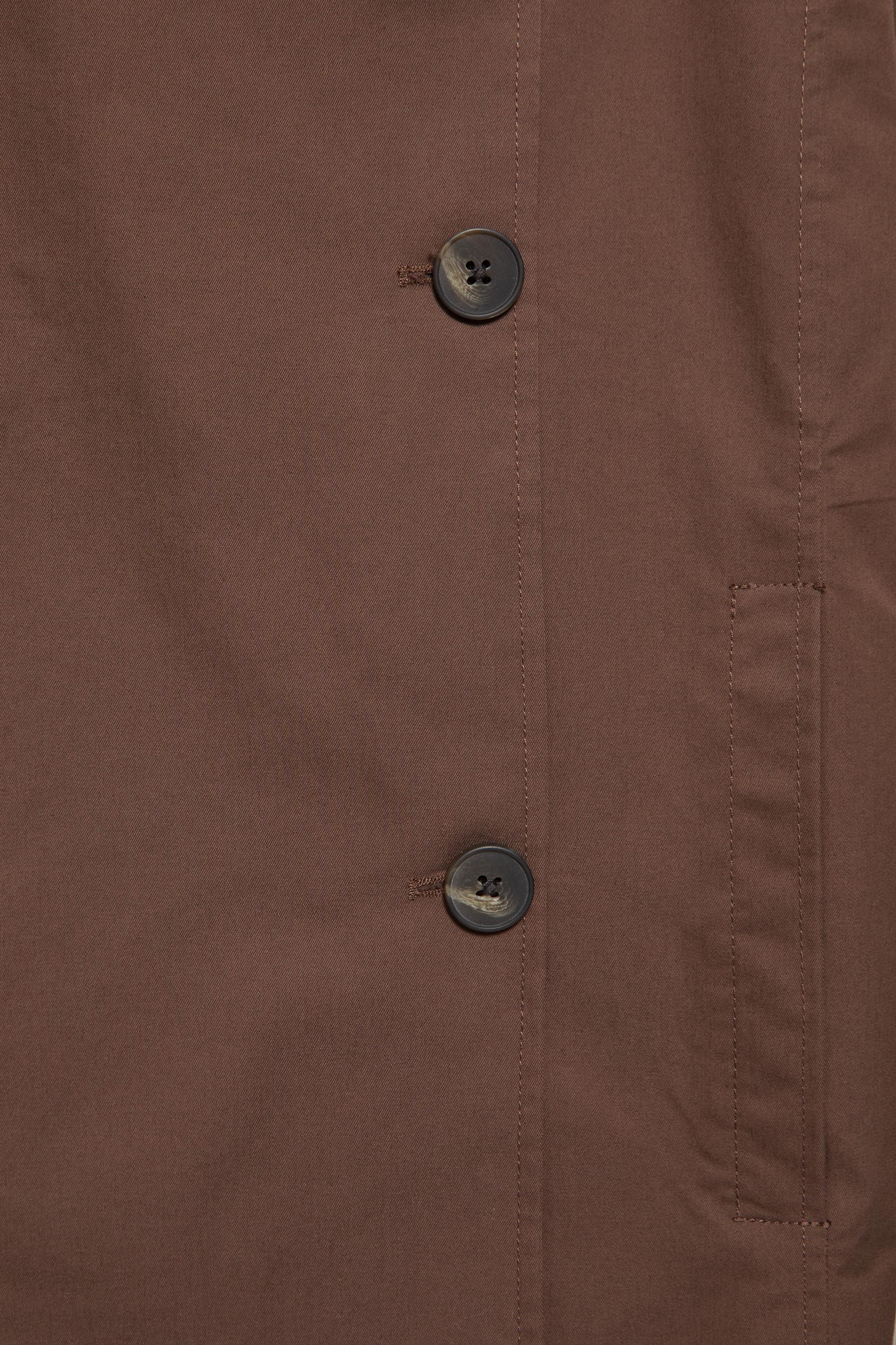Short belted trench coat — Brown