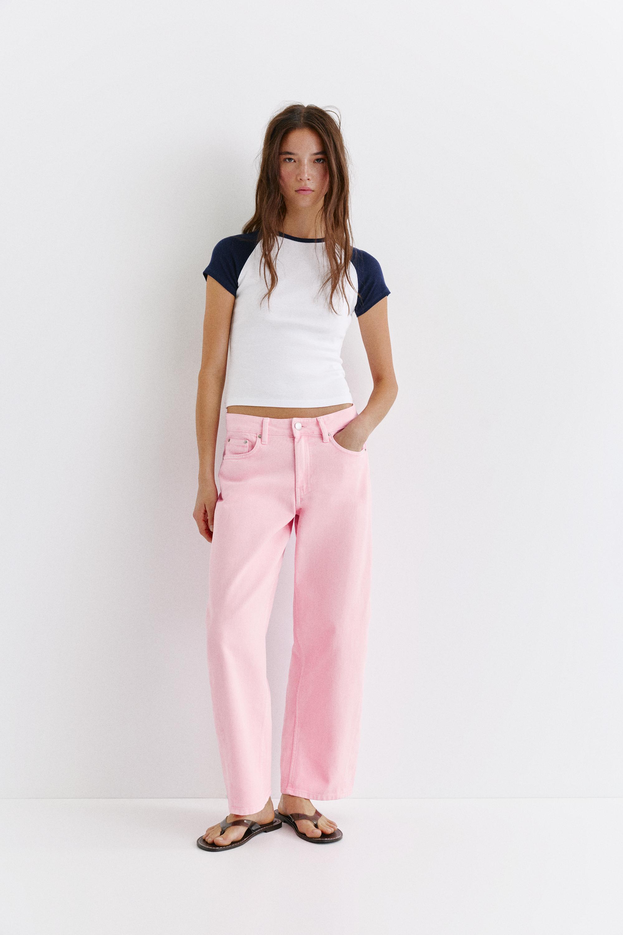 Pink barrel jeans — Pink