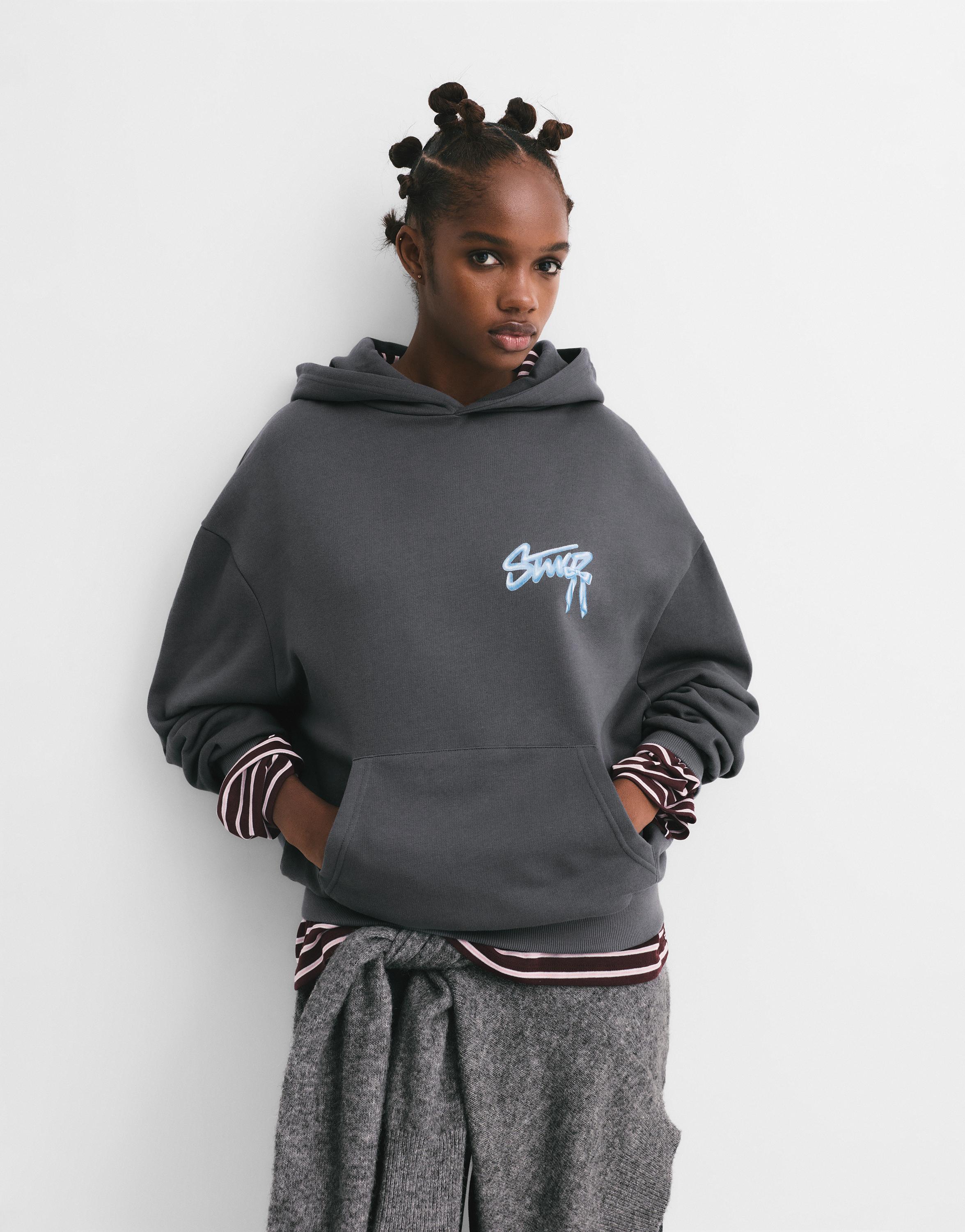 STWD fiyonk kapüşonlu sweatshirt - Görsel 35