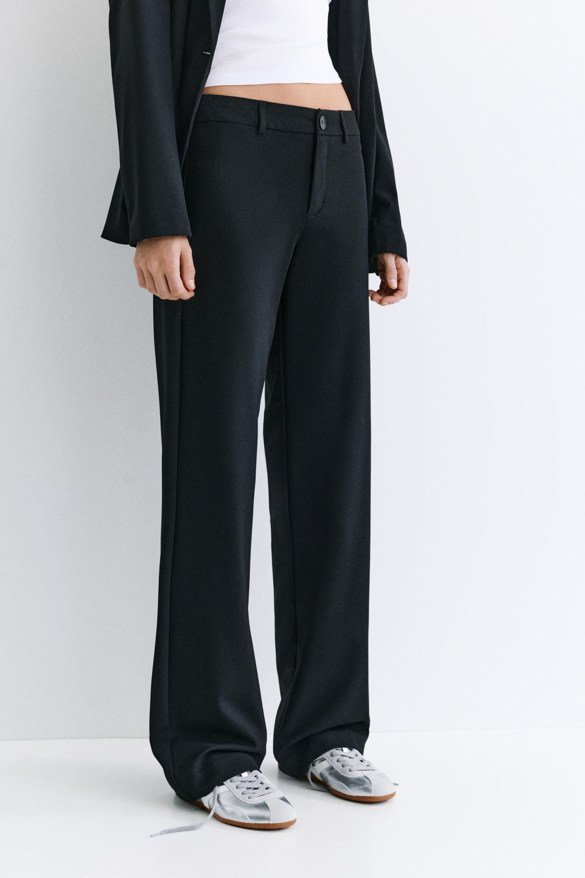 Straight-leg smart trousers — Black