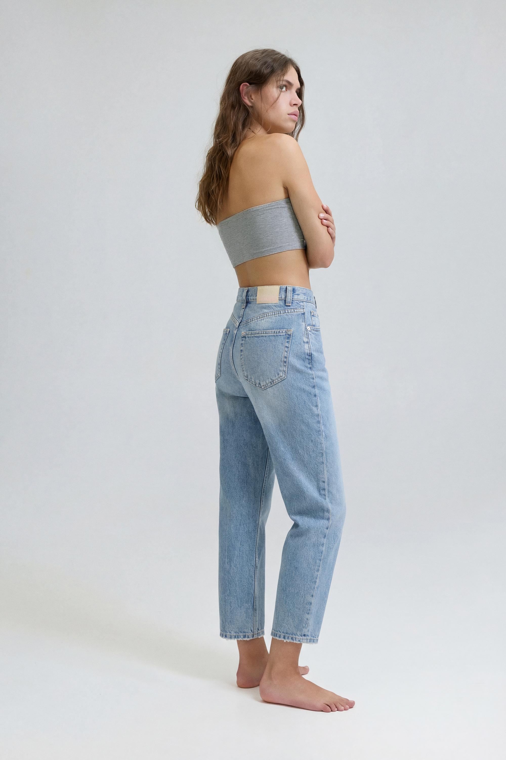 High-waist mom jeans — Blue