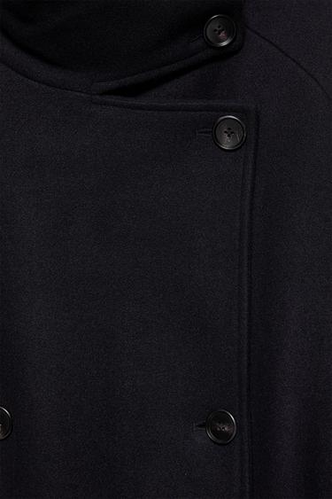 High neck belted coat — Navy 9