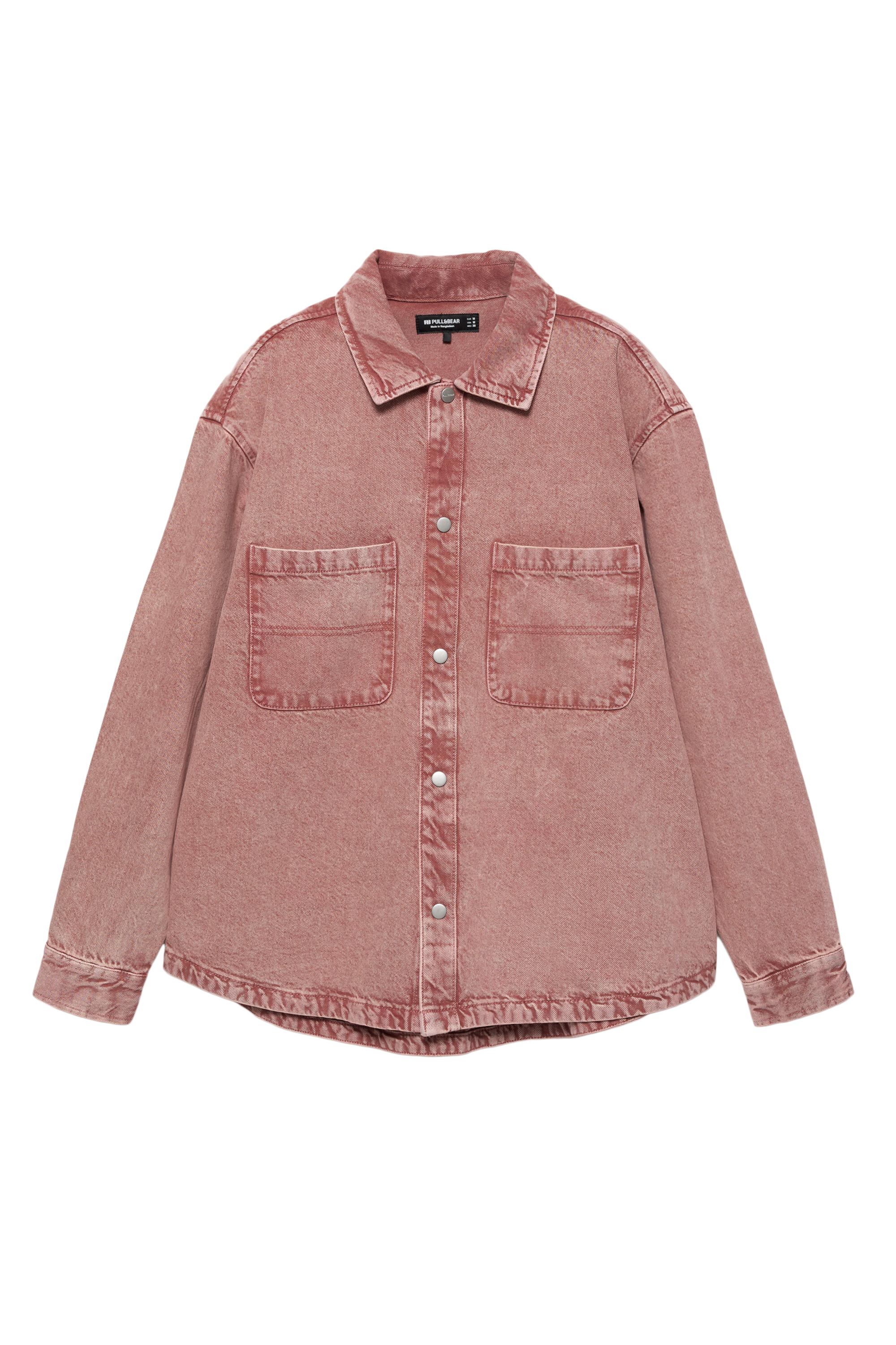 Soluk görünümlü jean gömlek - Görsel 16