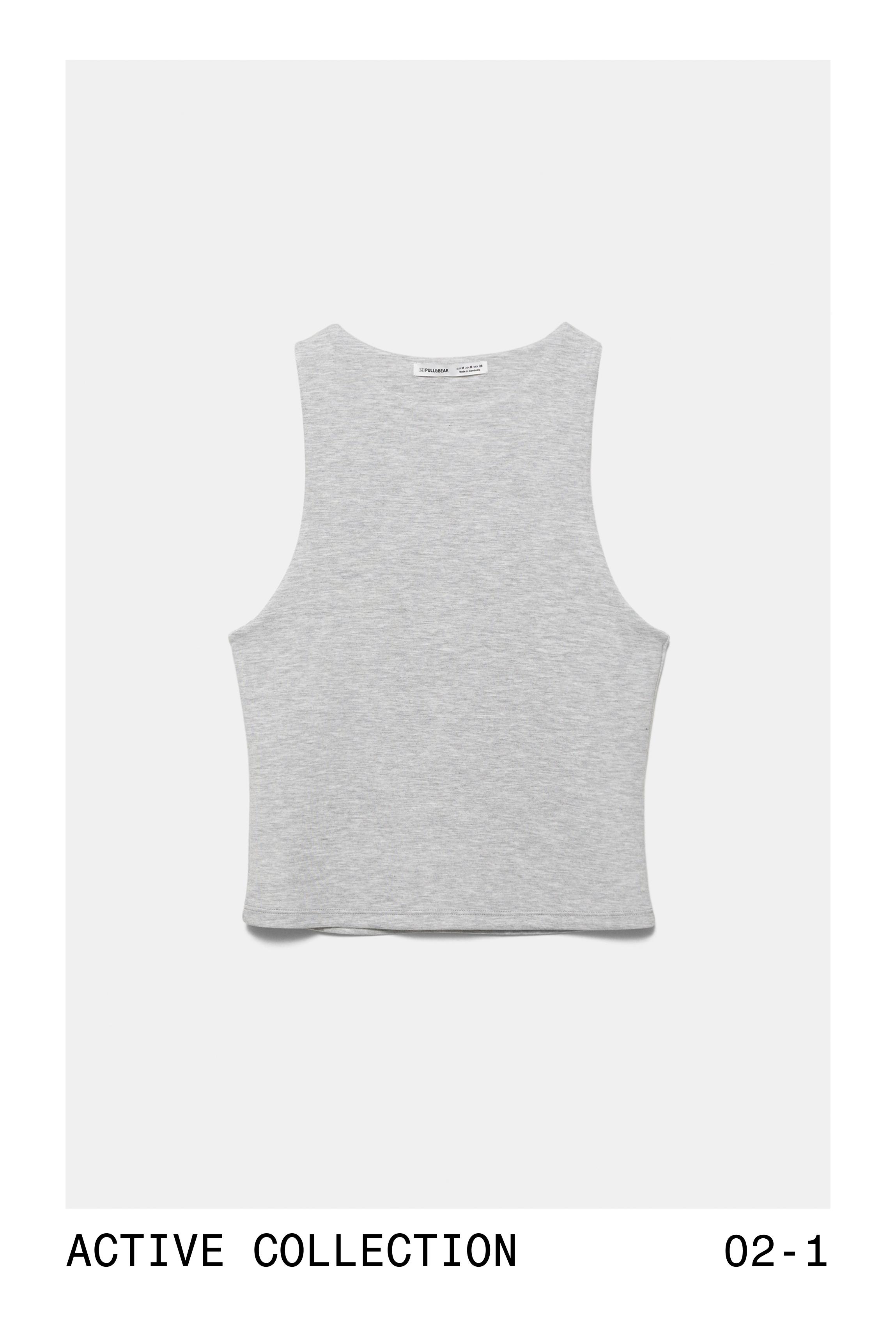 Soft-touch tank top — Grey marl