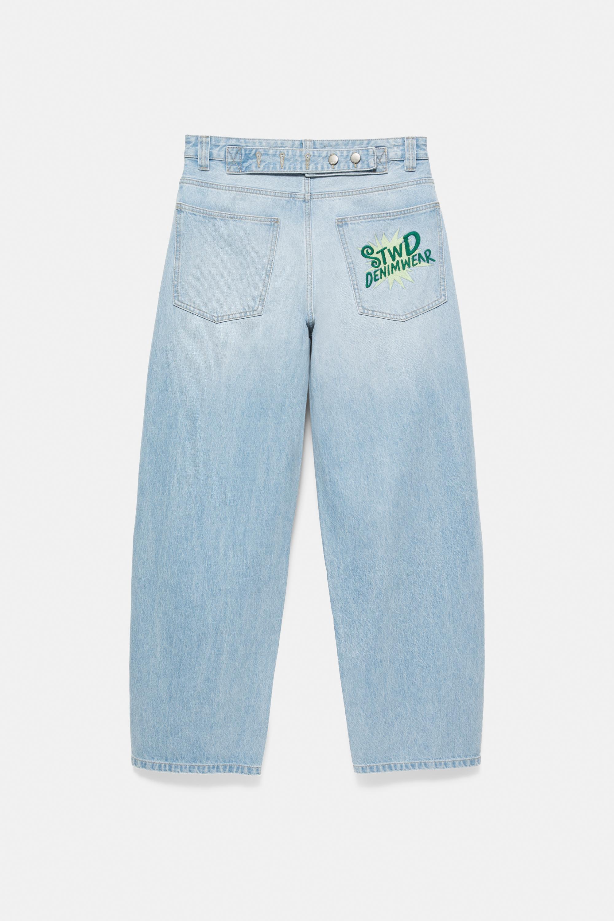 Pull&Bear İşlemeli barrel jean