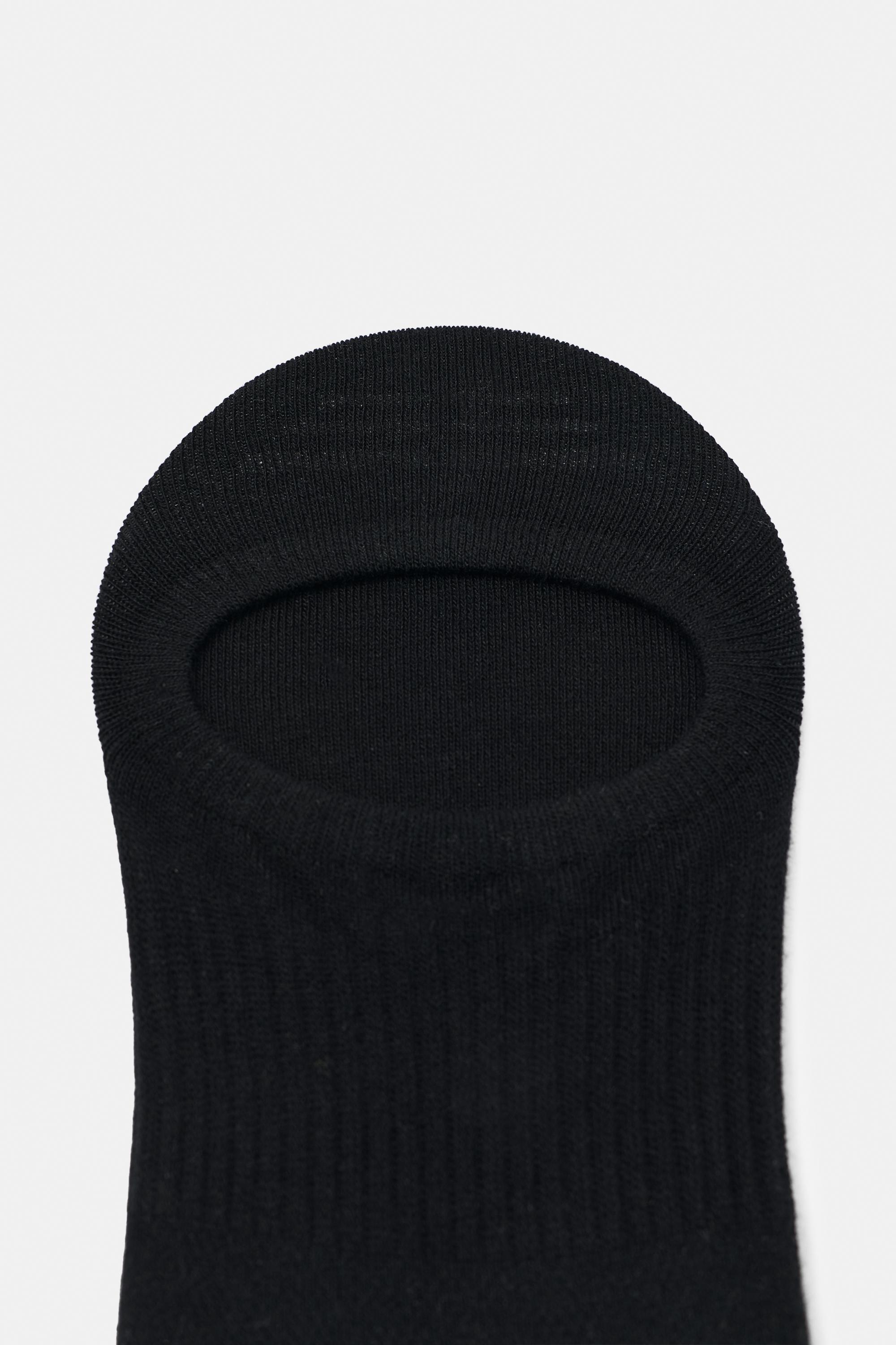 Pack of 4 invisible ankle socks — Black