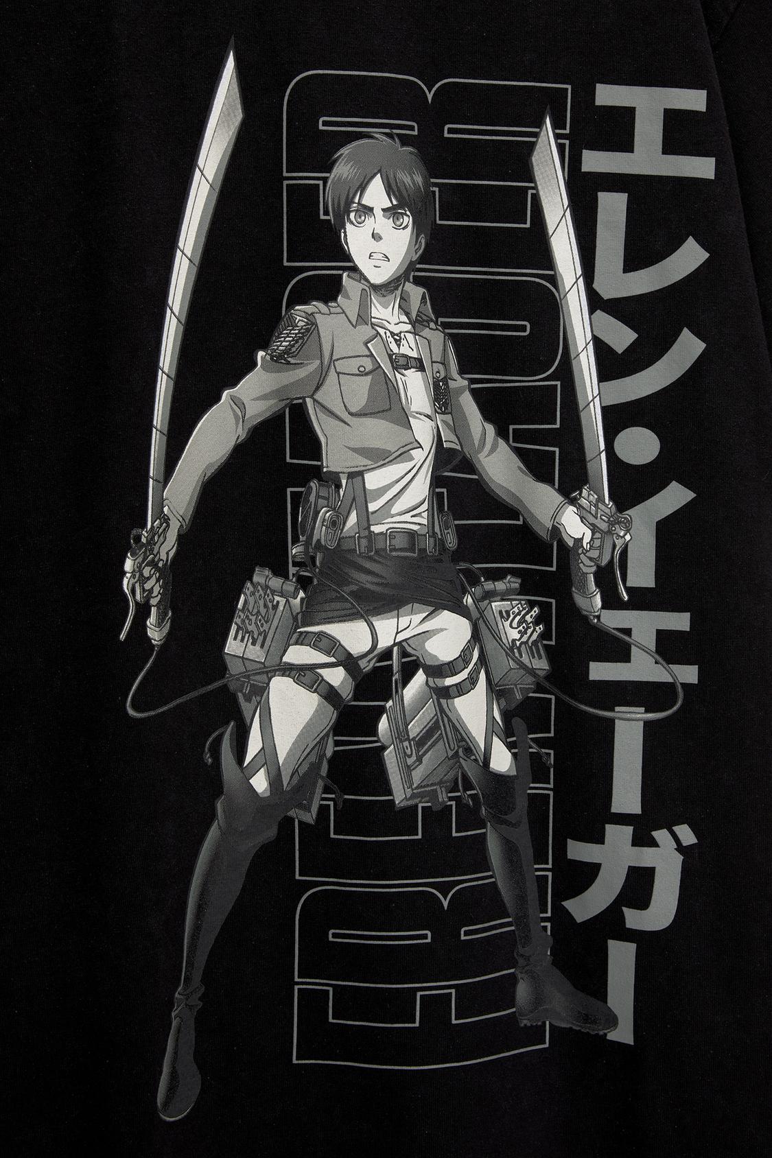 Shirt Attack on Titan im Washed-Look - PULL&BEAR