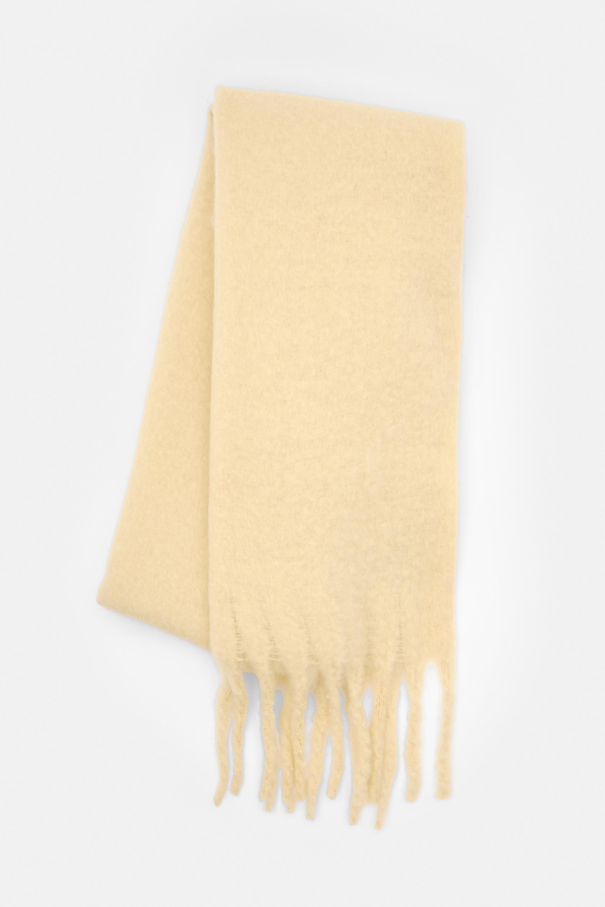 Maxi mohair-effect scarf — Yellow