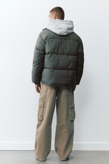 High neck puffer jacket — Khaki 2