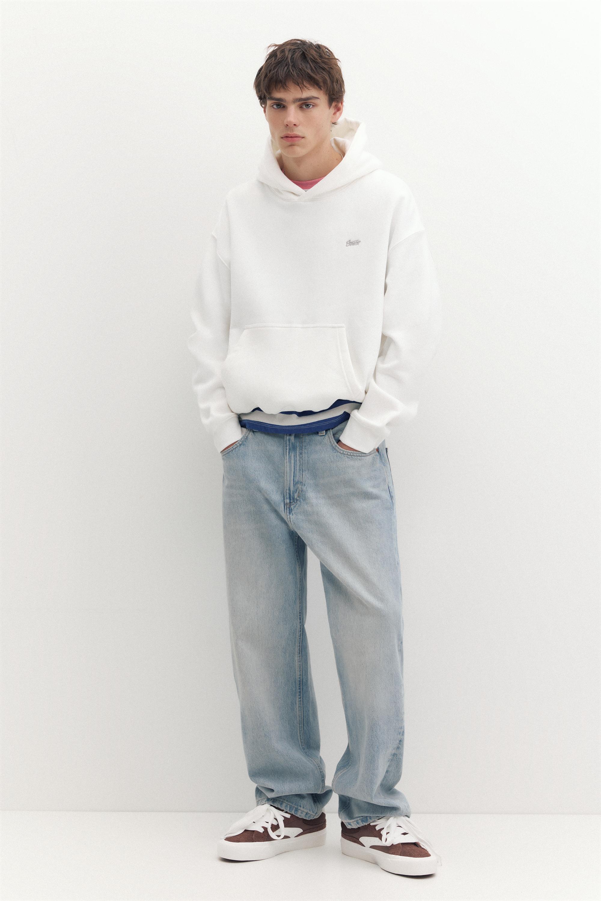 STWD logo boxy hoodie — Off white