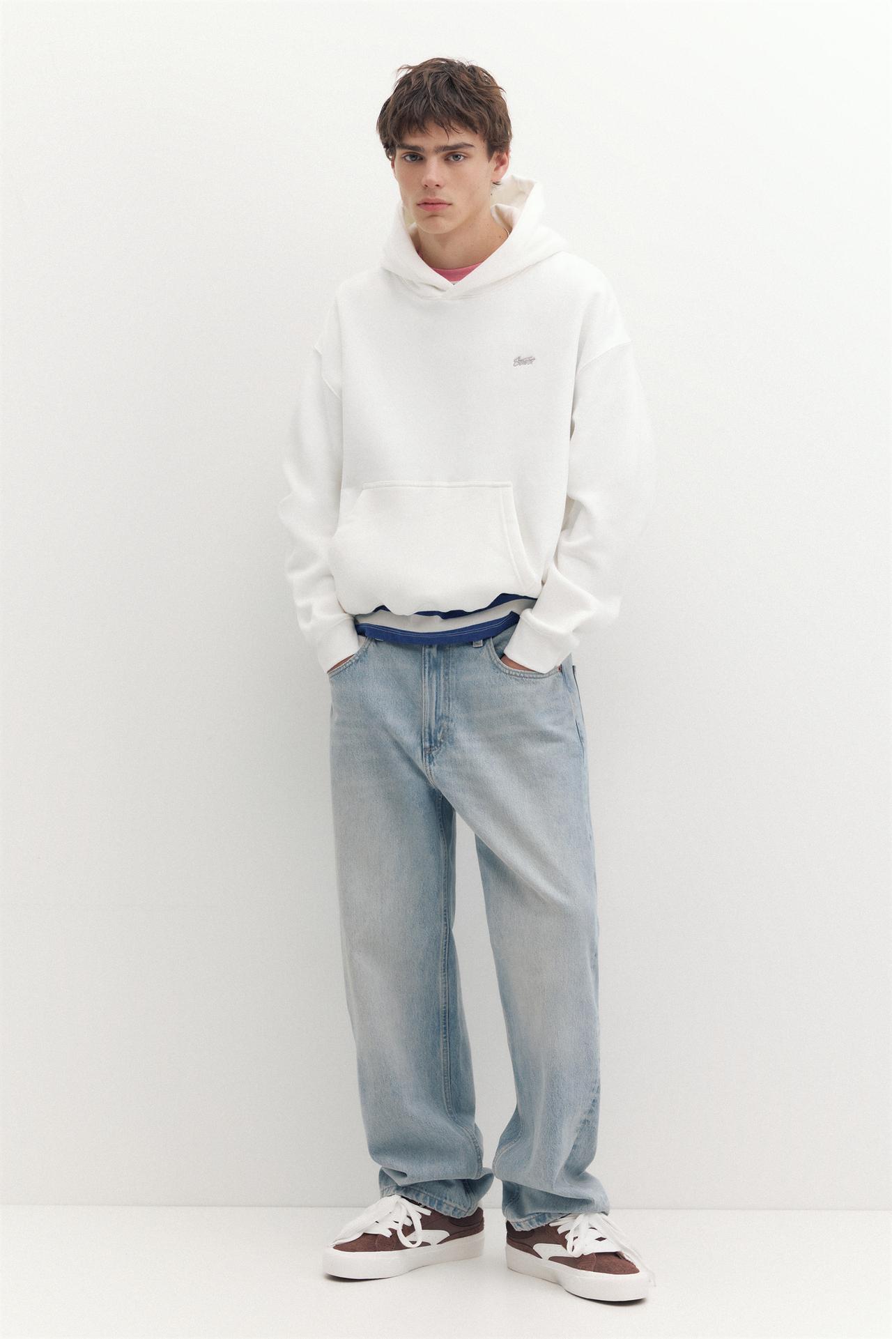 STWD logo boxy hoodie — Off white