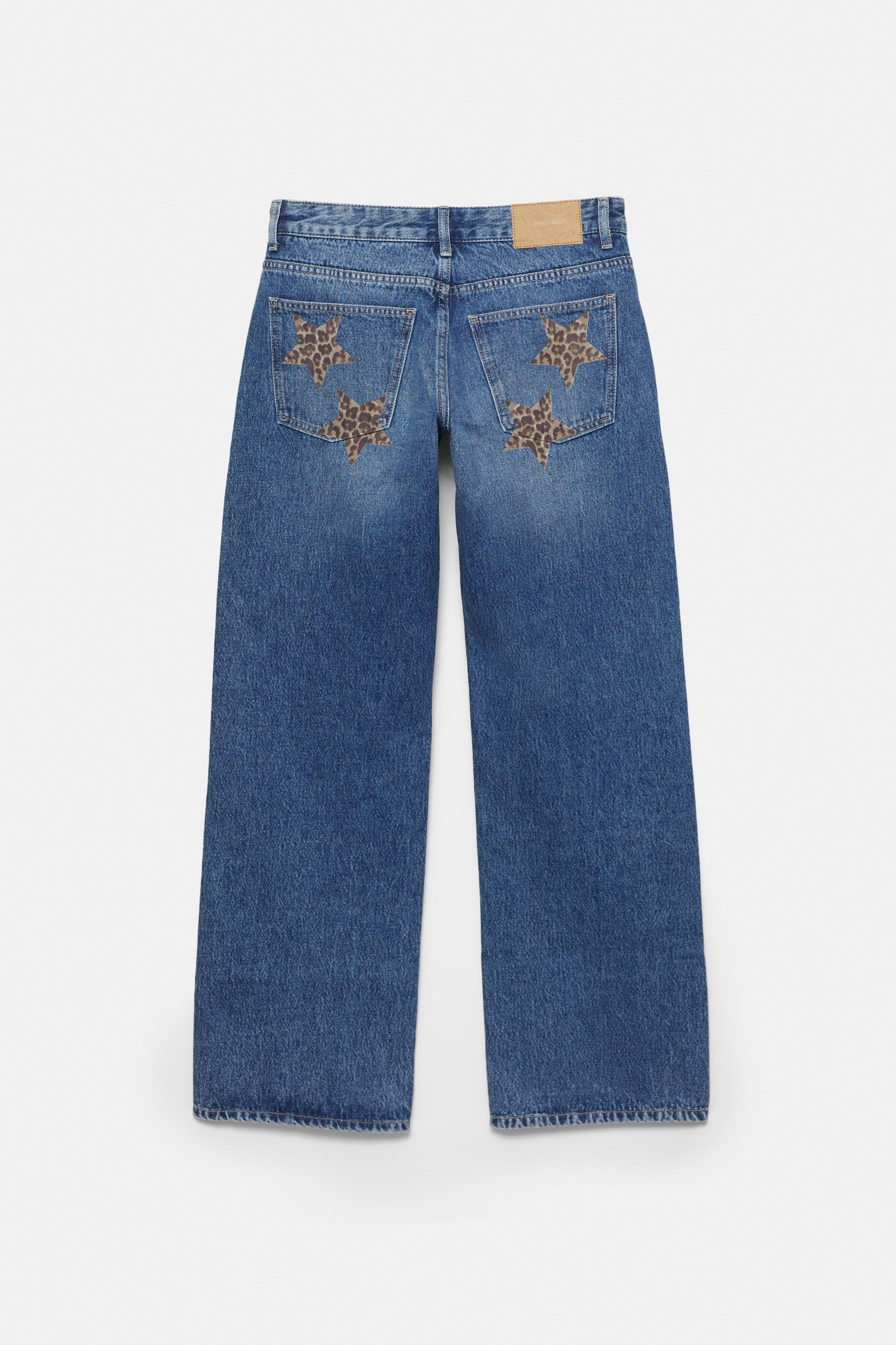 Yıldız detaylı straight fit jean - Görsel 32