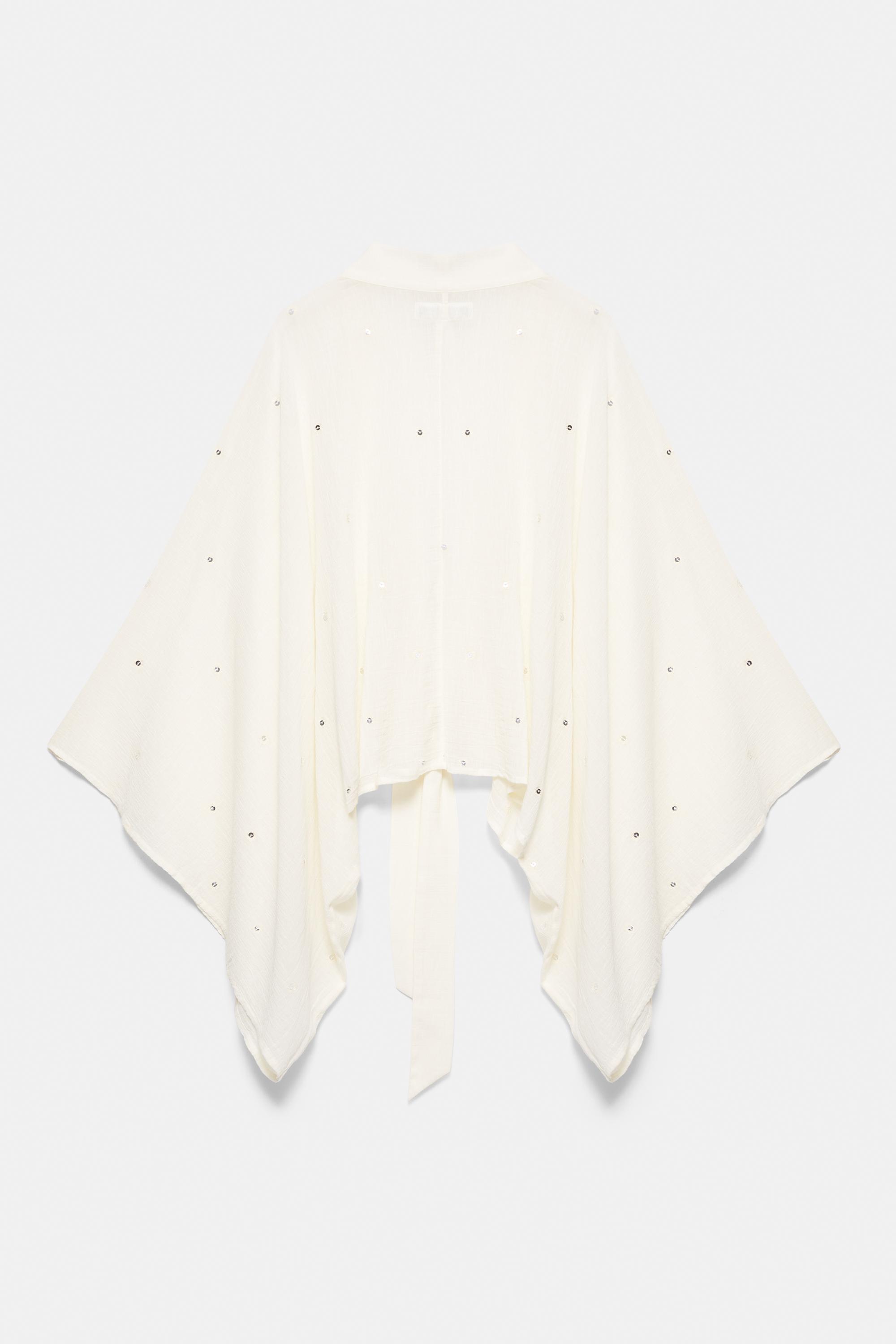 Mirror detail kimono — Beige