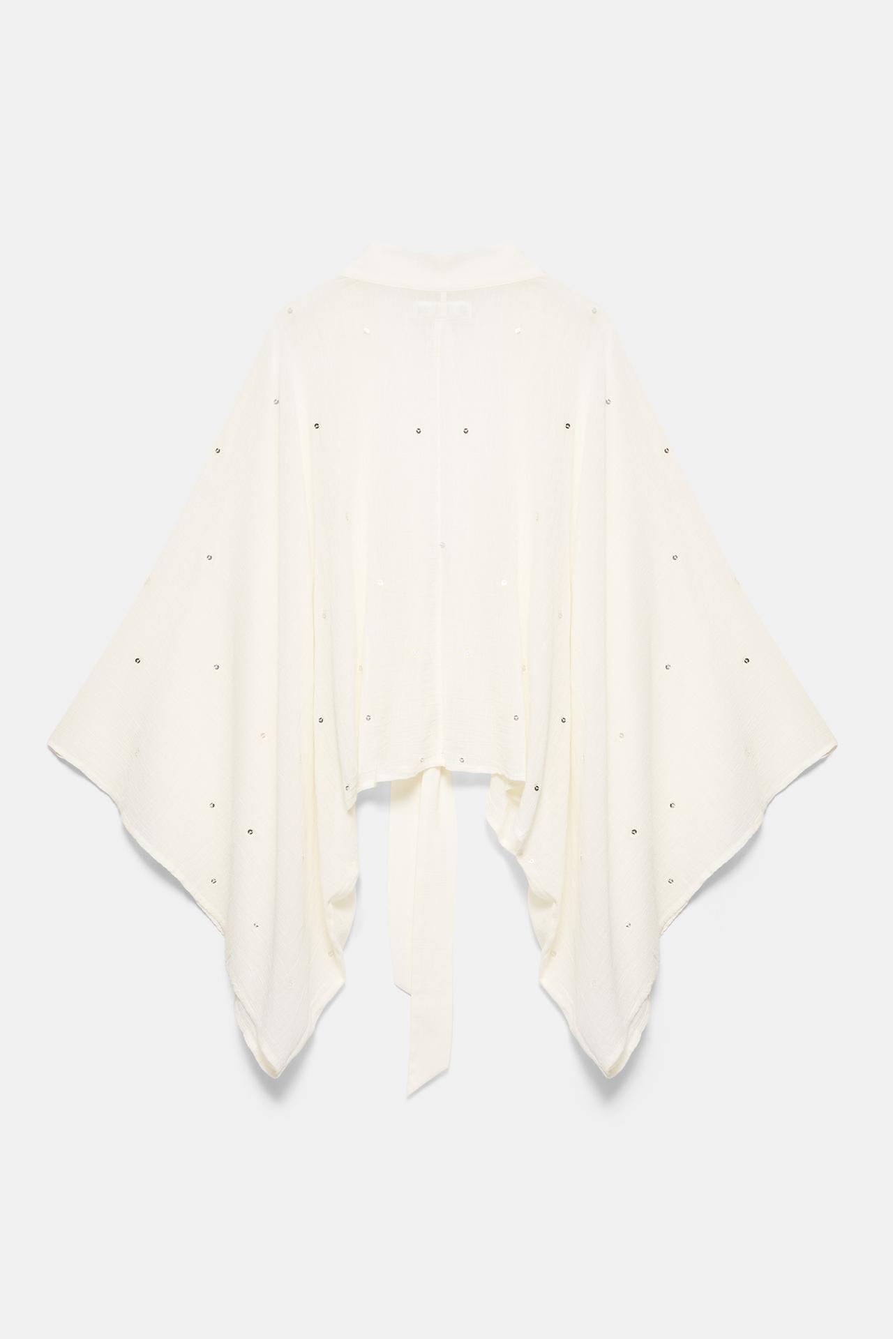 Mirror-detail tunic — Beige