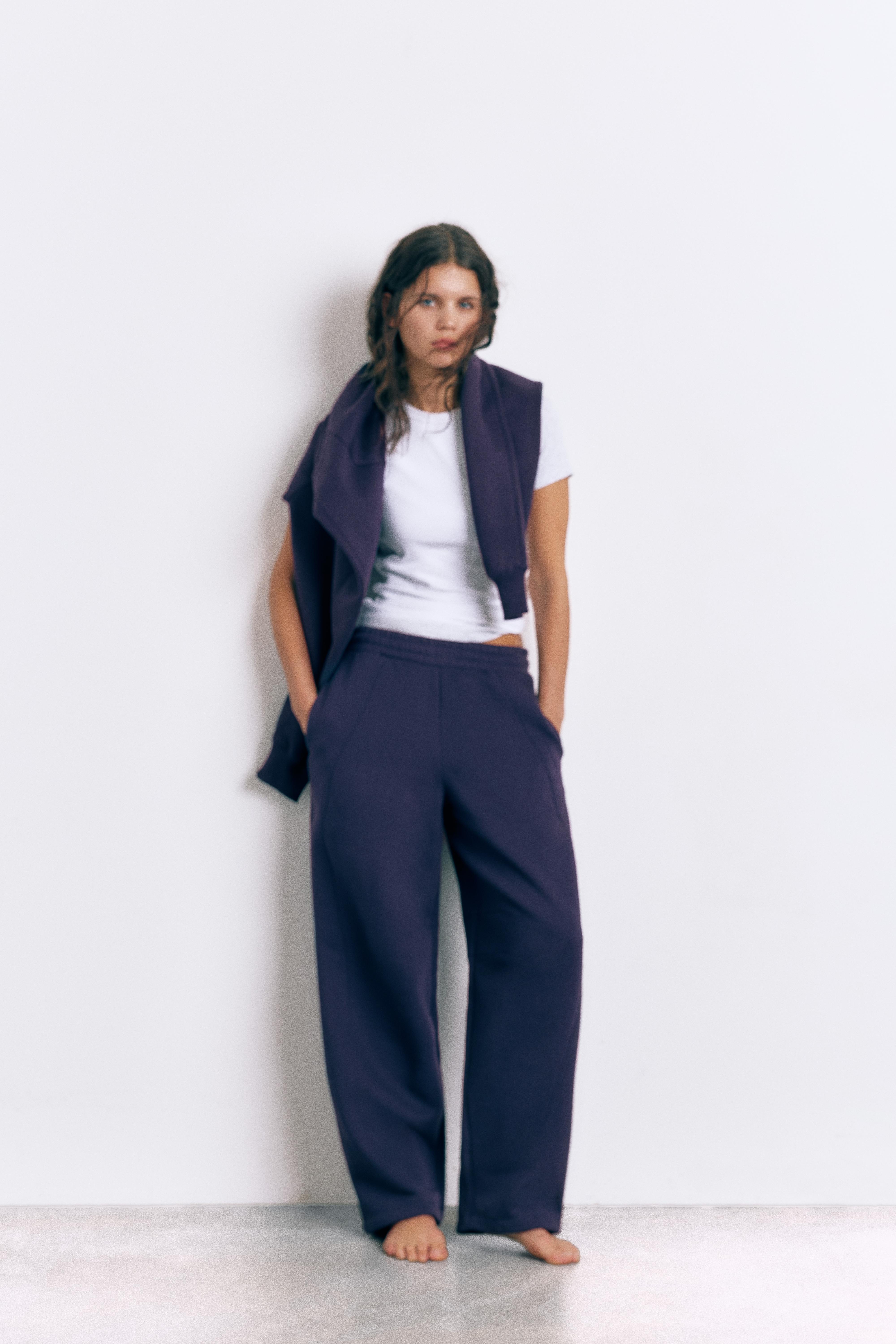 Barrel fit tracksuit trousers — Navy