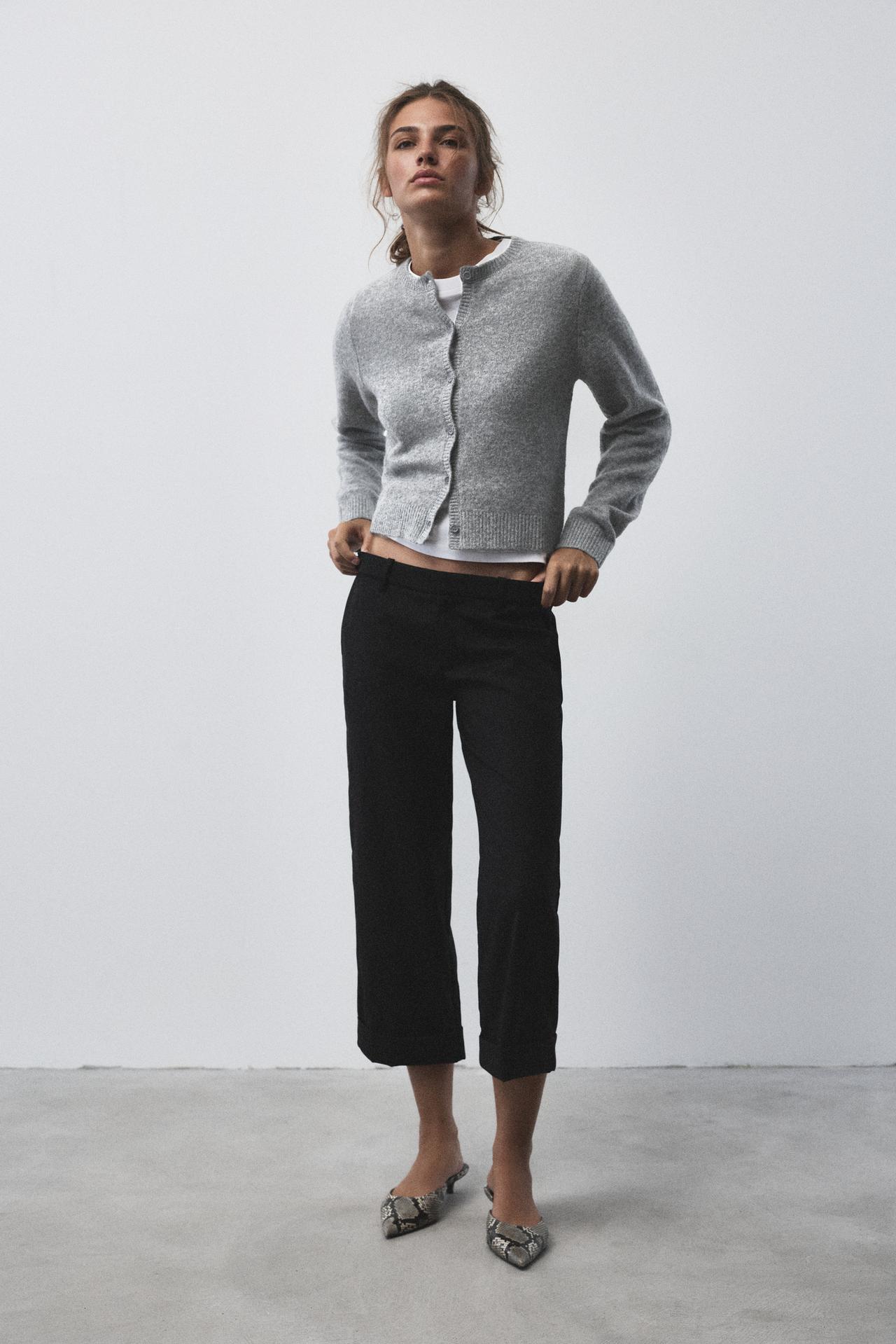 Soft touch cardigan — Grey marl