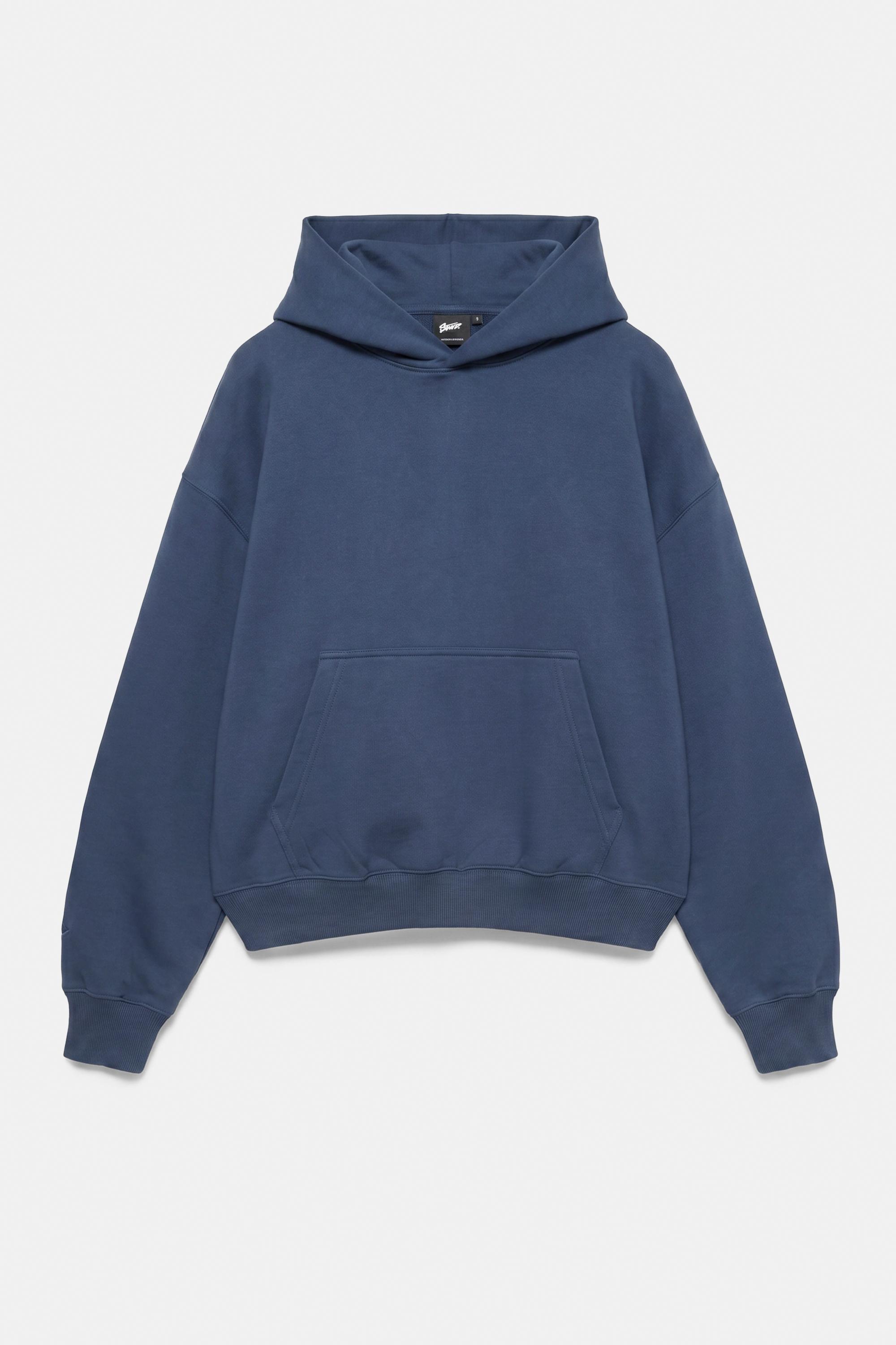 STWD boxy-fit logo hoodie — Blue