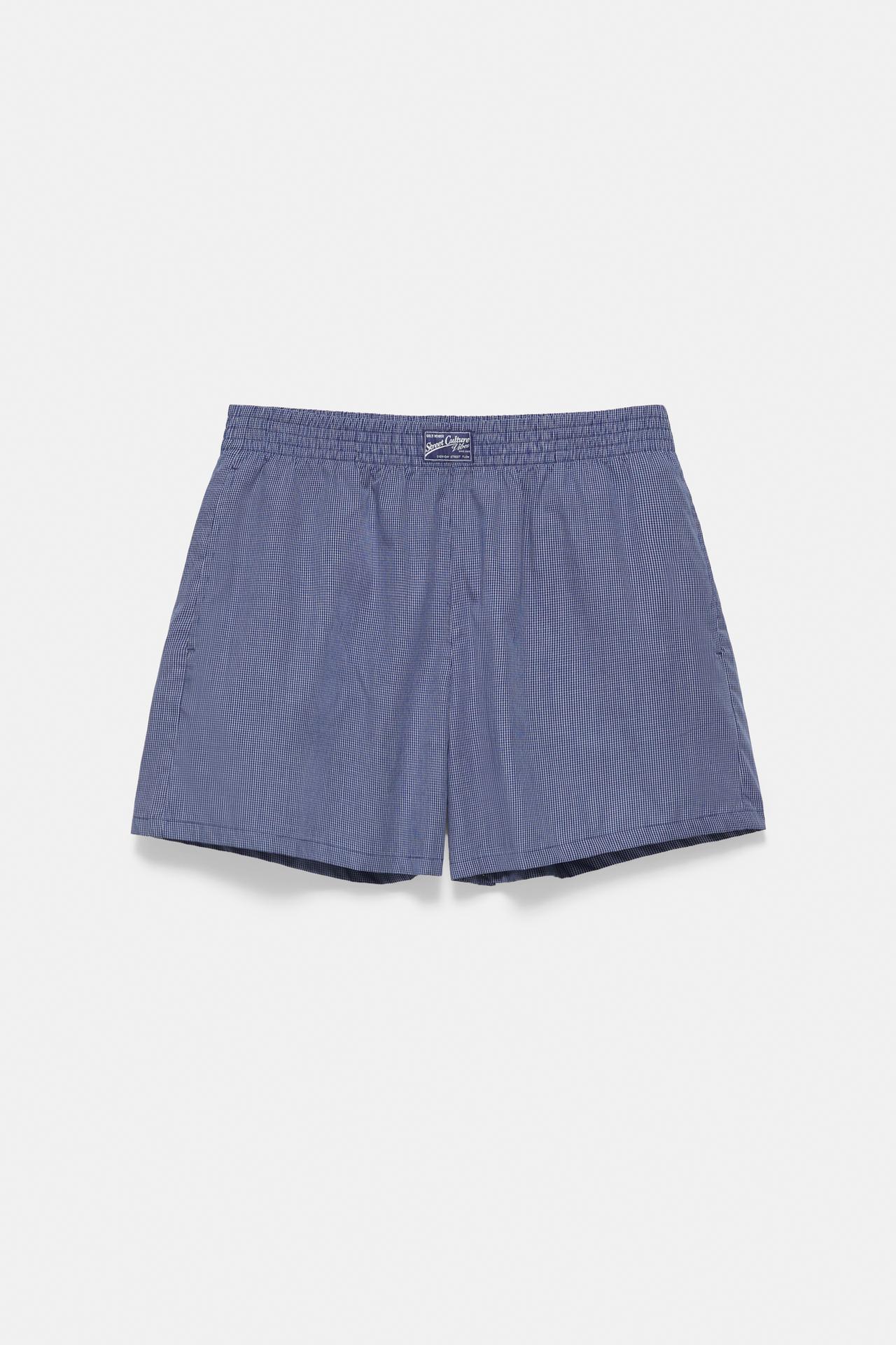 Checked Bermuda shorts — Navy