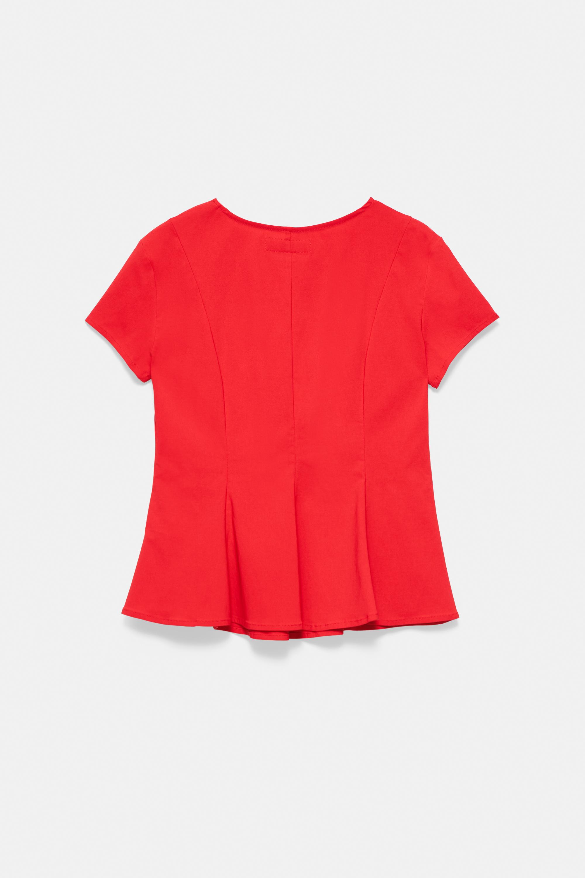 Peplum top — Red