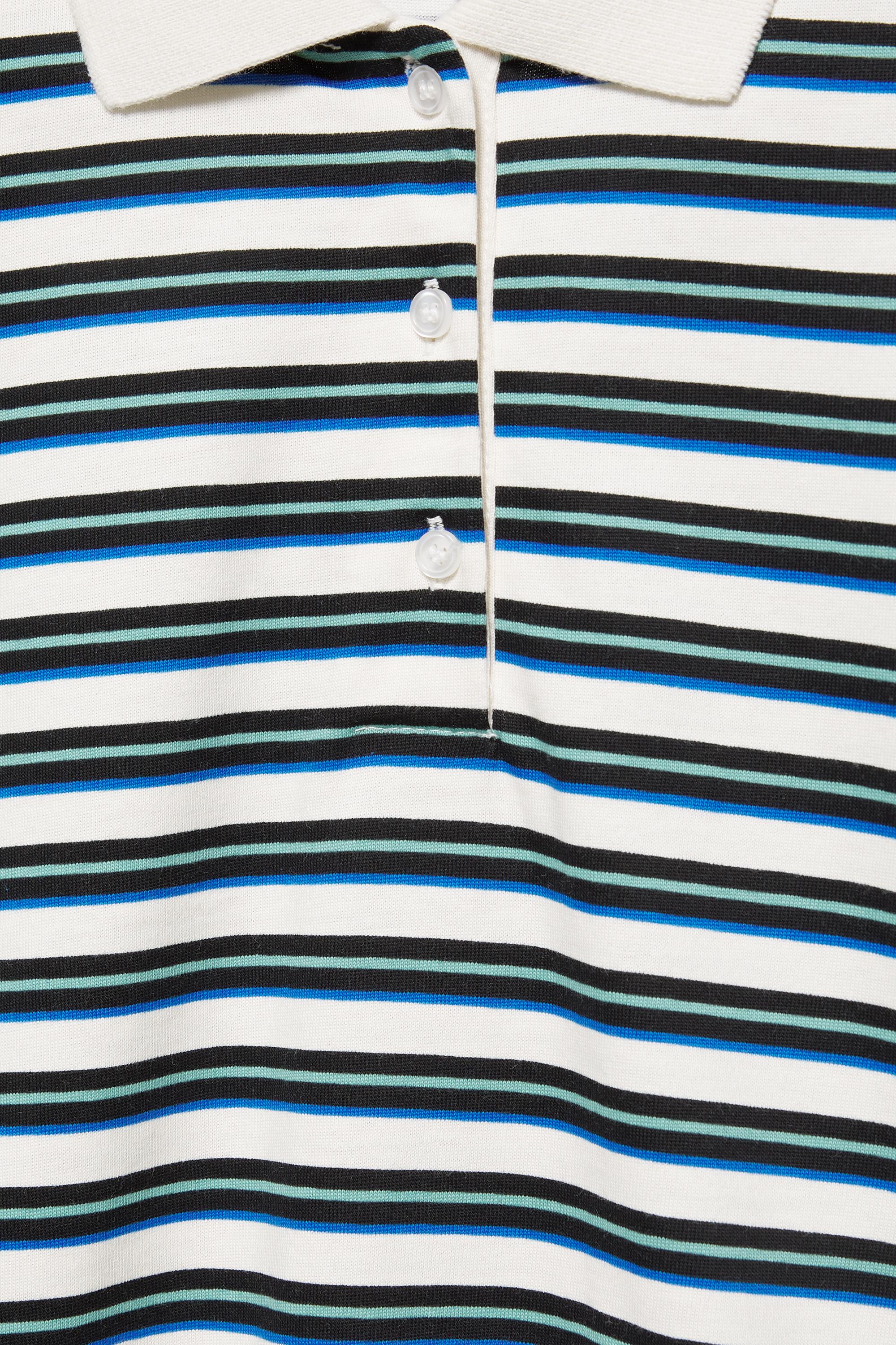 Striped polo shirt — Ecru