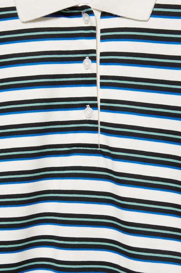 Striped polo shirt — Ecru 6