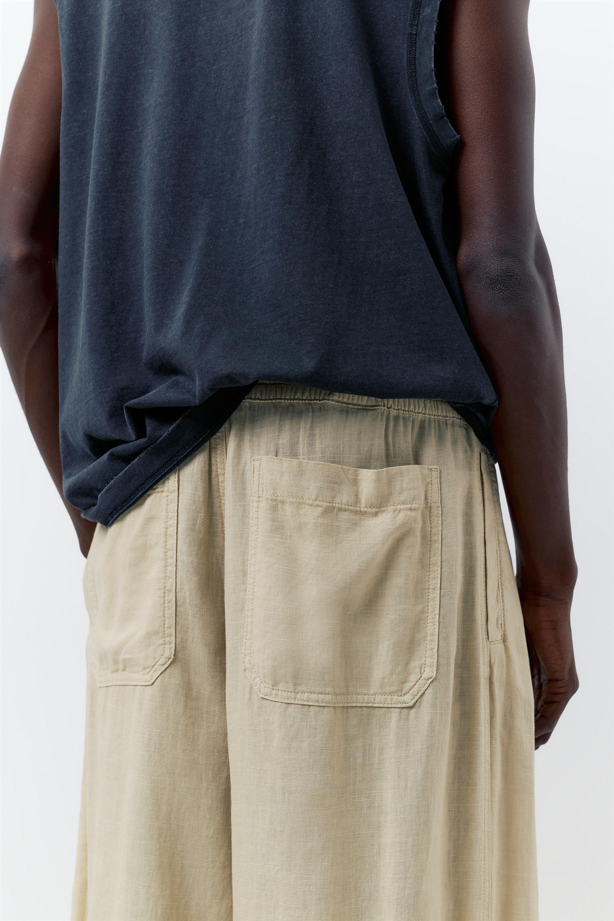 Ketenli jogger pantolon - Görsel 8