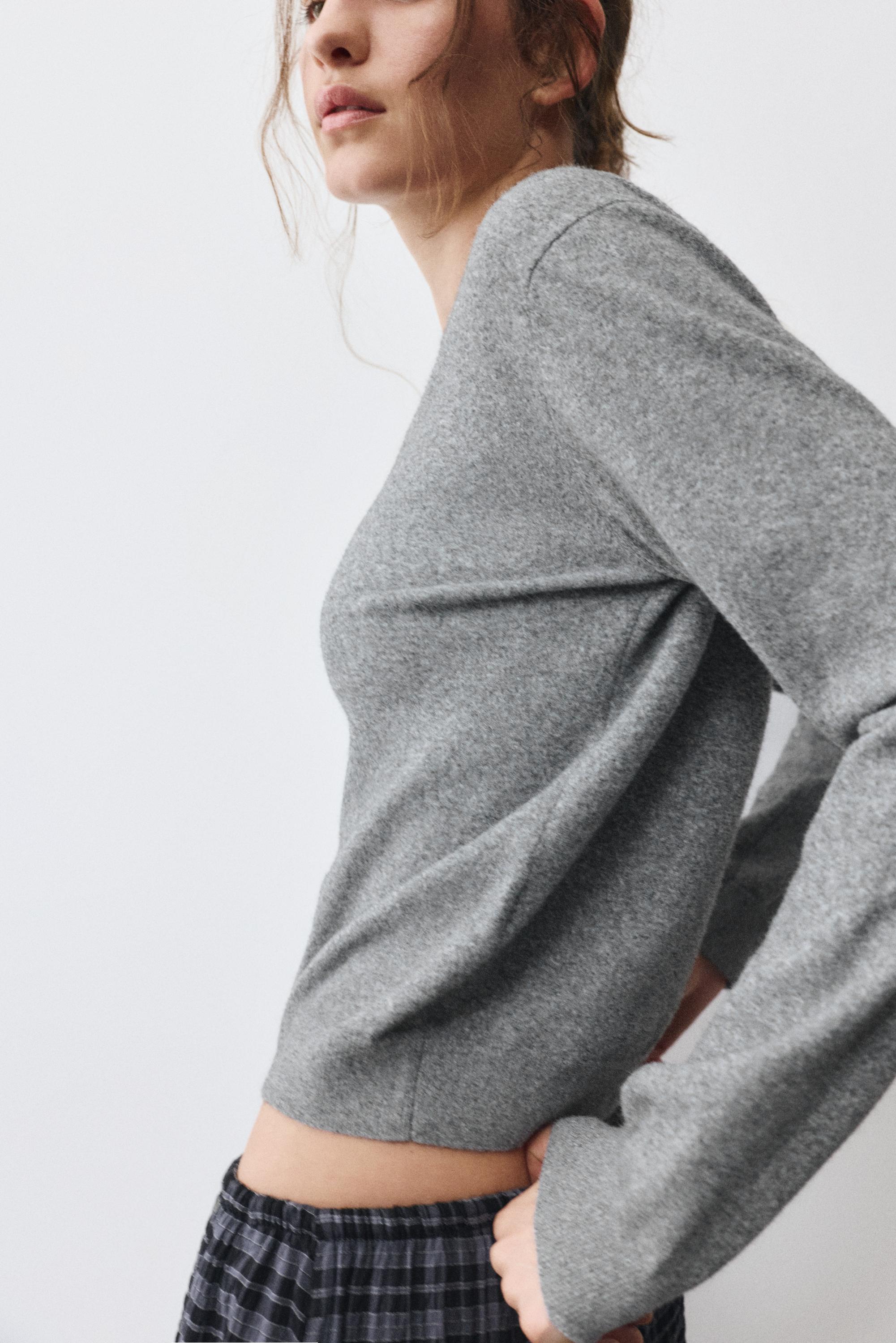 Soft knit jumper — Grey marl