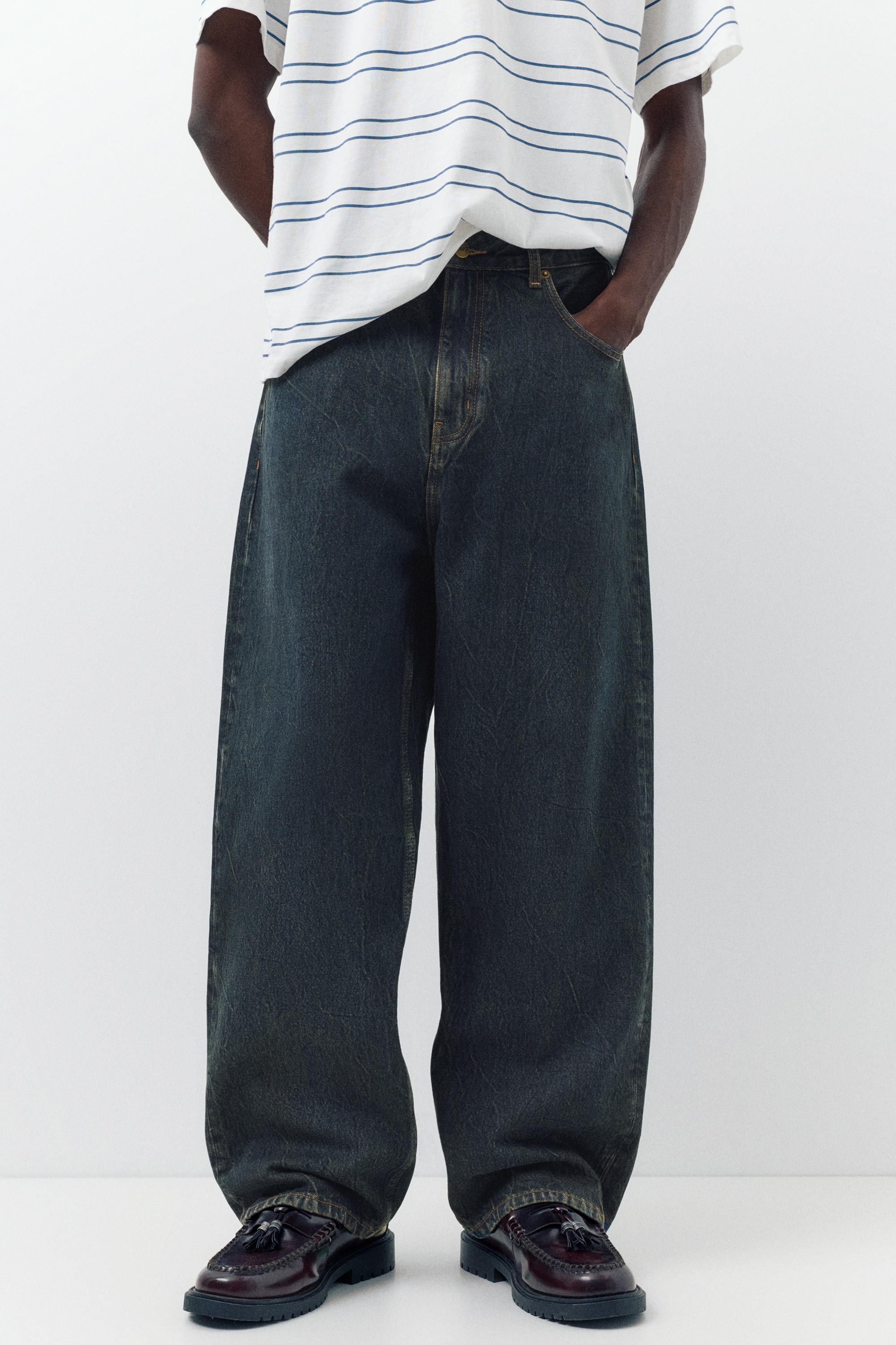 Relaxed fit baggy jeans — Dark blue