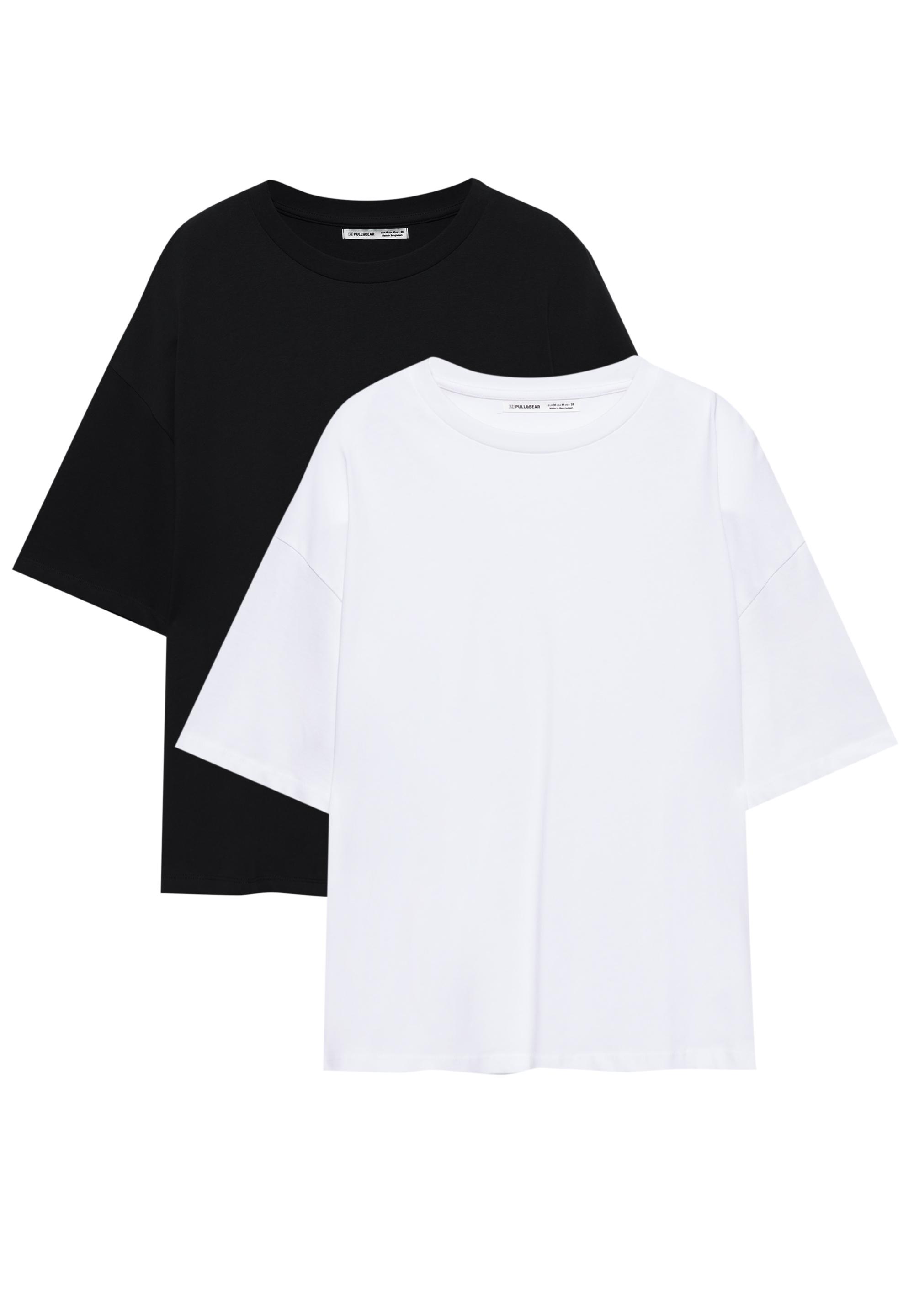 Pack of oversize T-shirts — White/Black