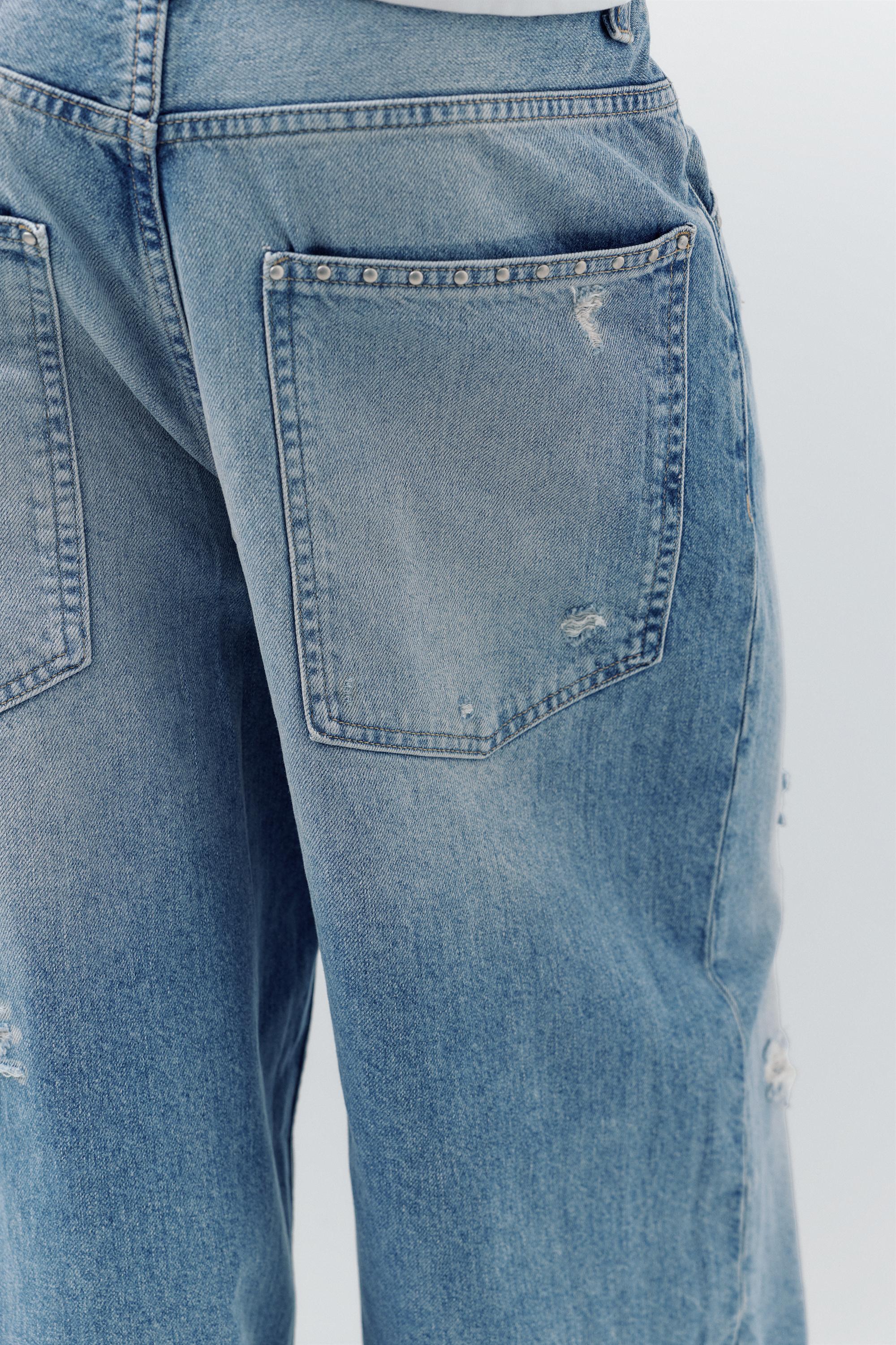 Distressed süper bol paça jean - Görsel 17