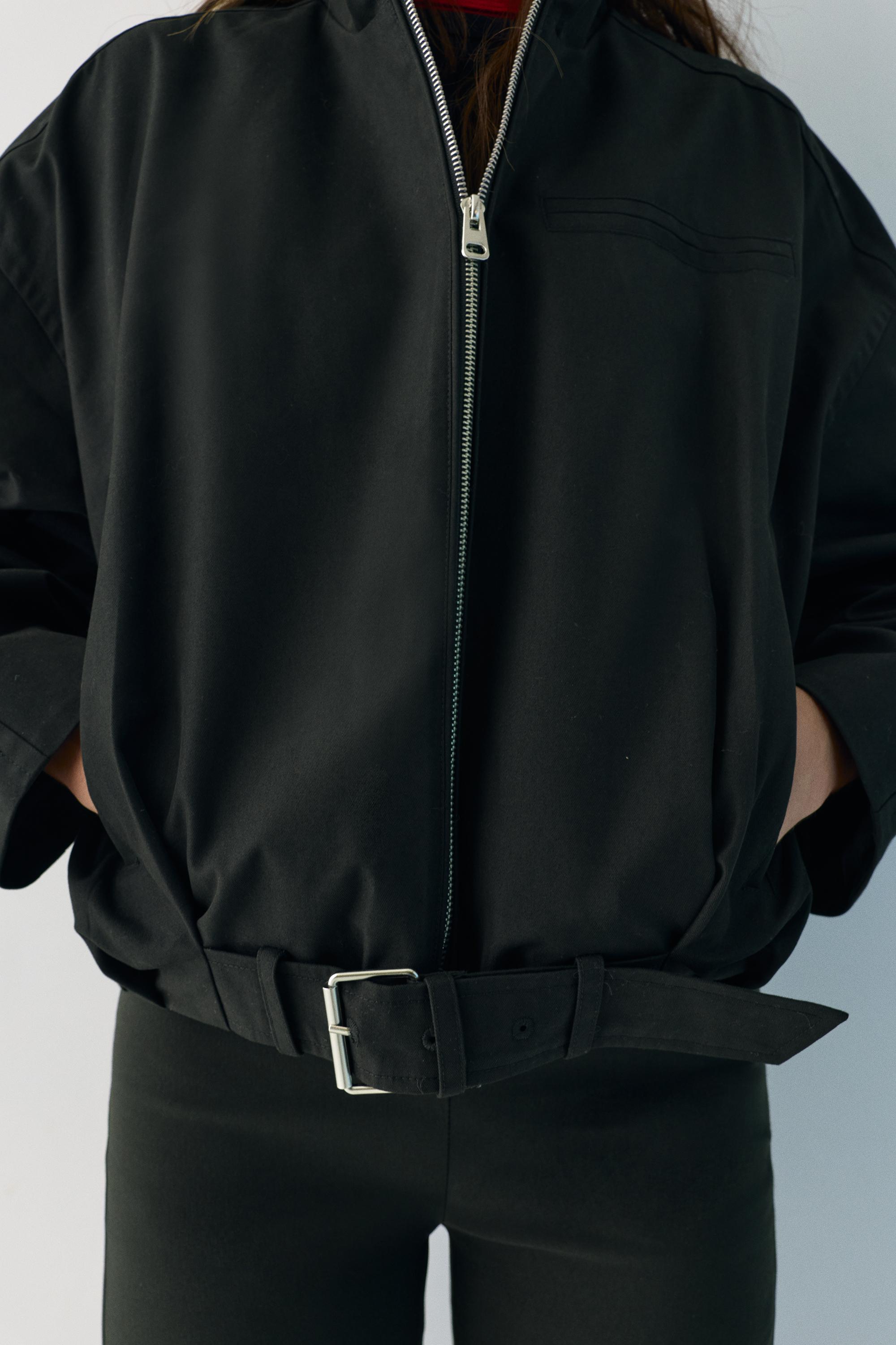 Balloon bomber jacket — Black