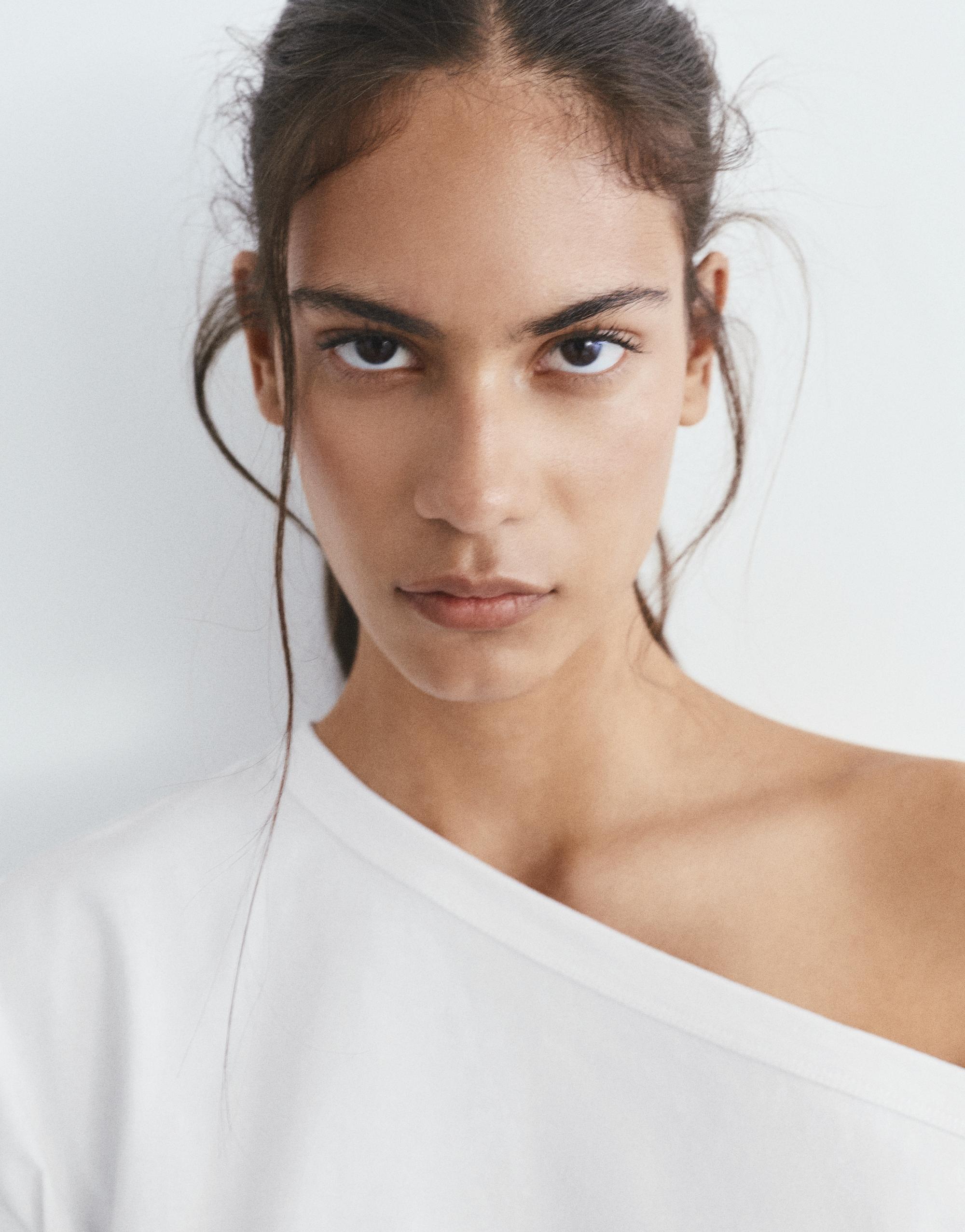 Asimetrik kısa kollu t-shirt - Görsel 25