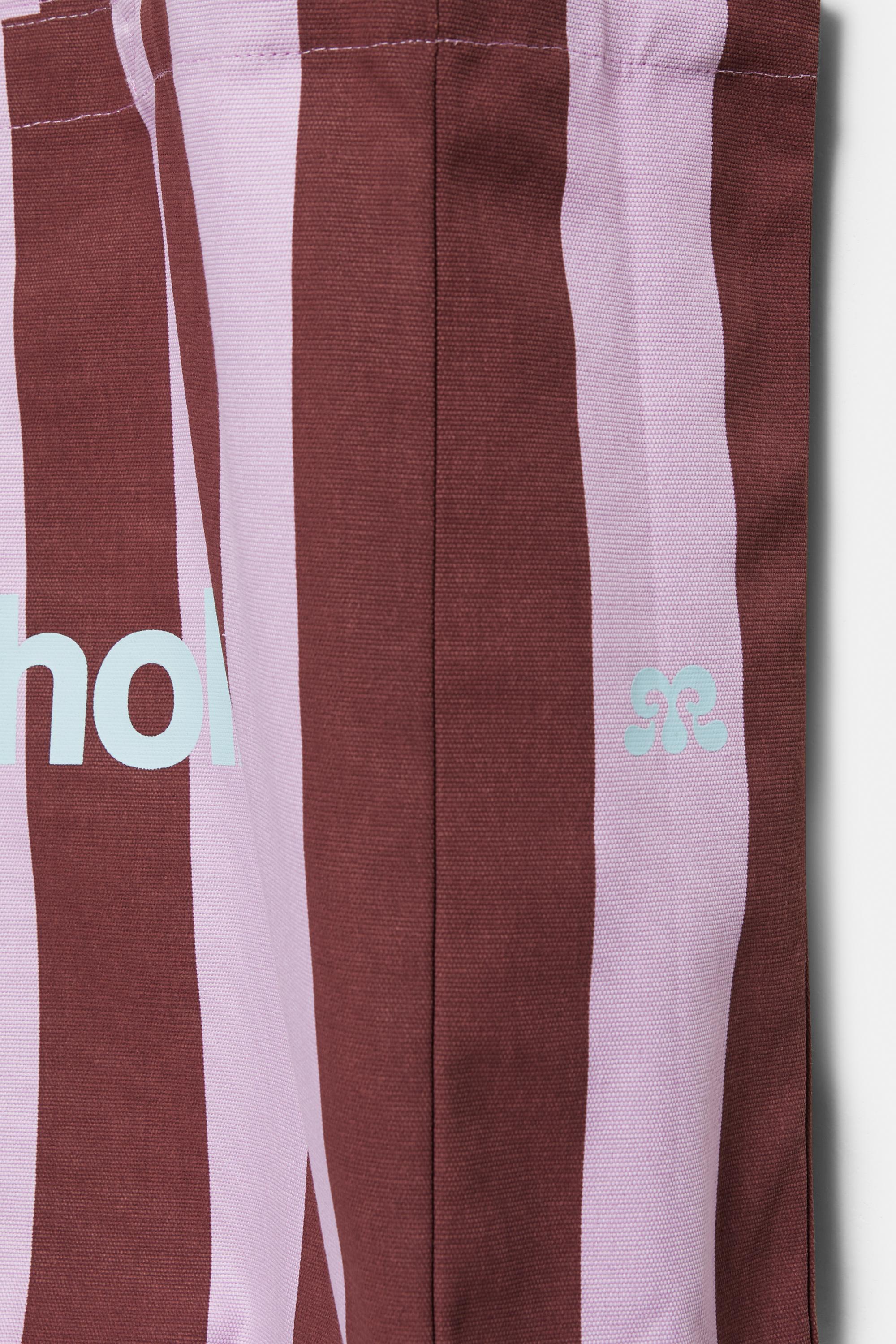 Striped city tote bag — Pink