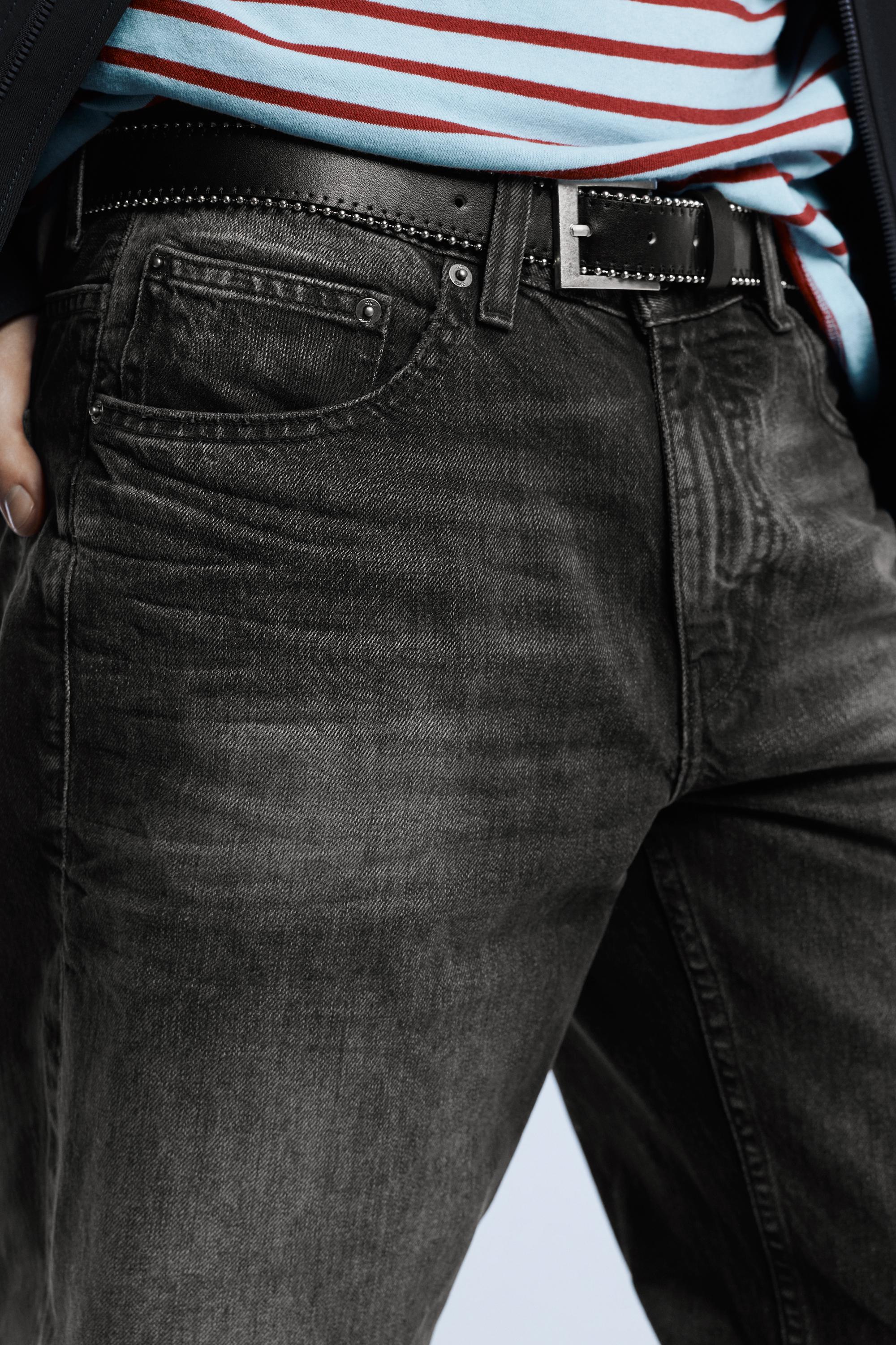 Low-rise baggy jeans — Faded black