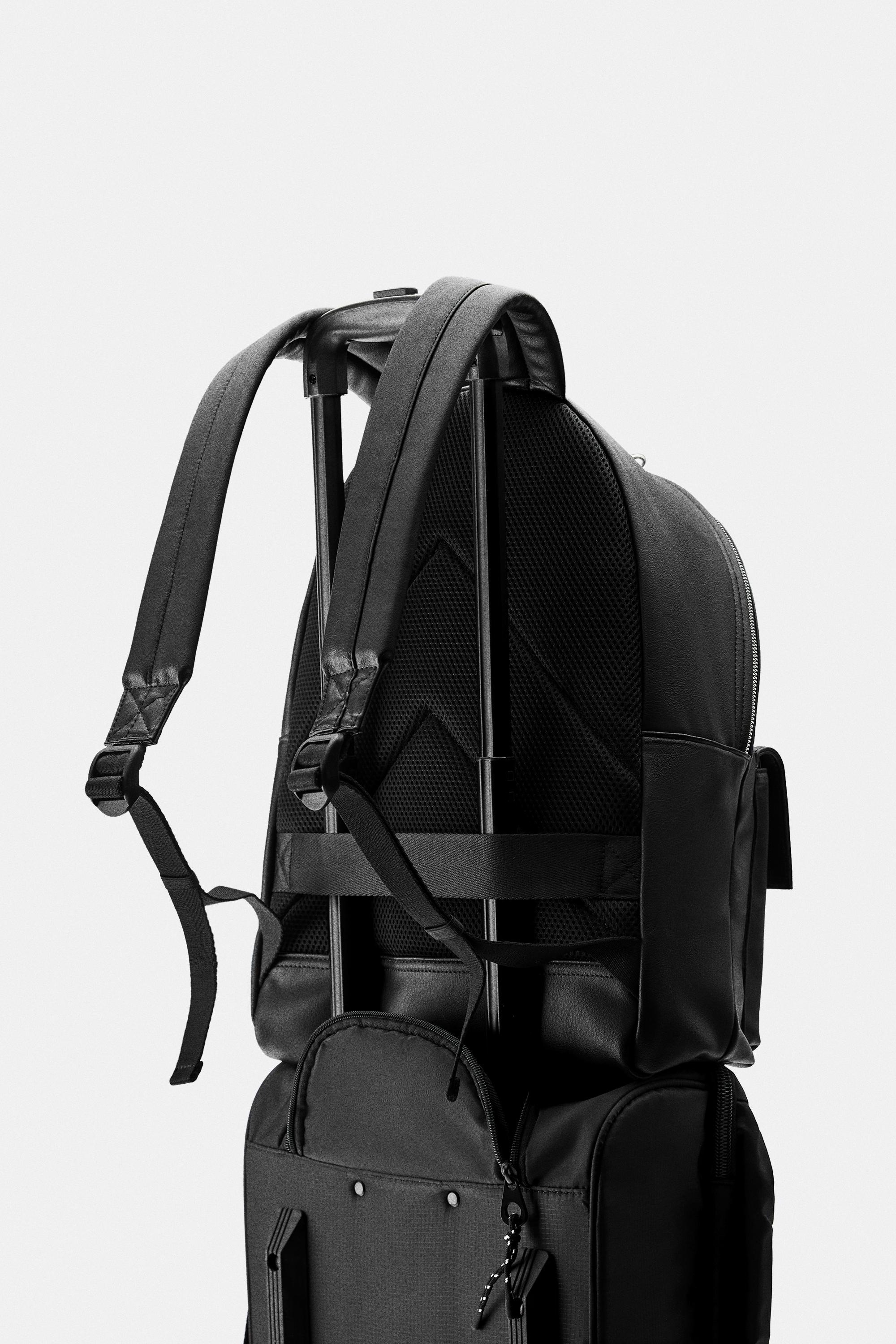 Casual flap backpack — Black
