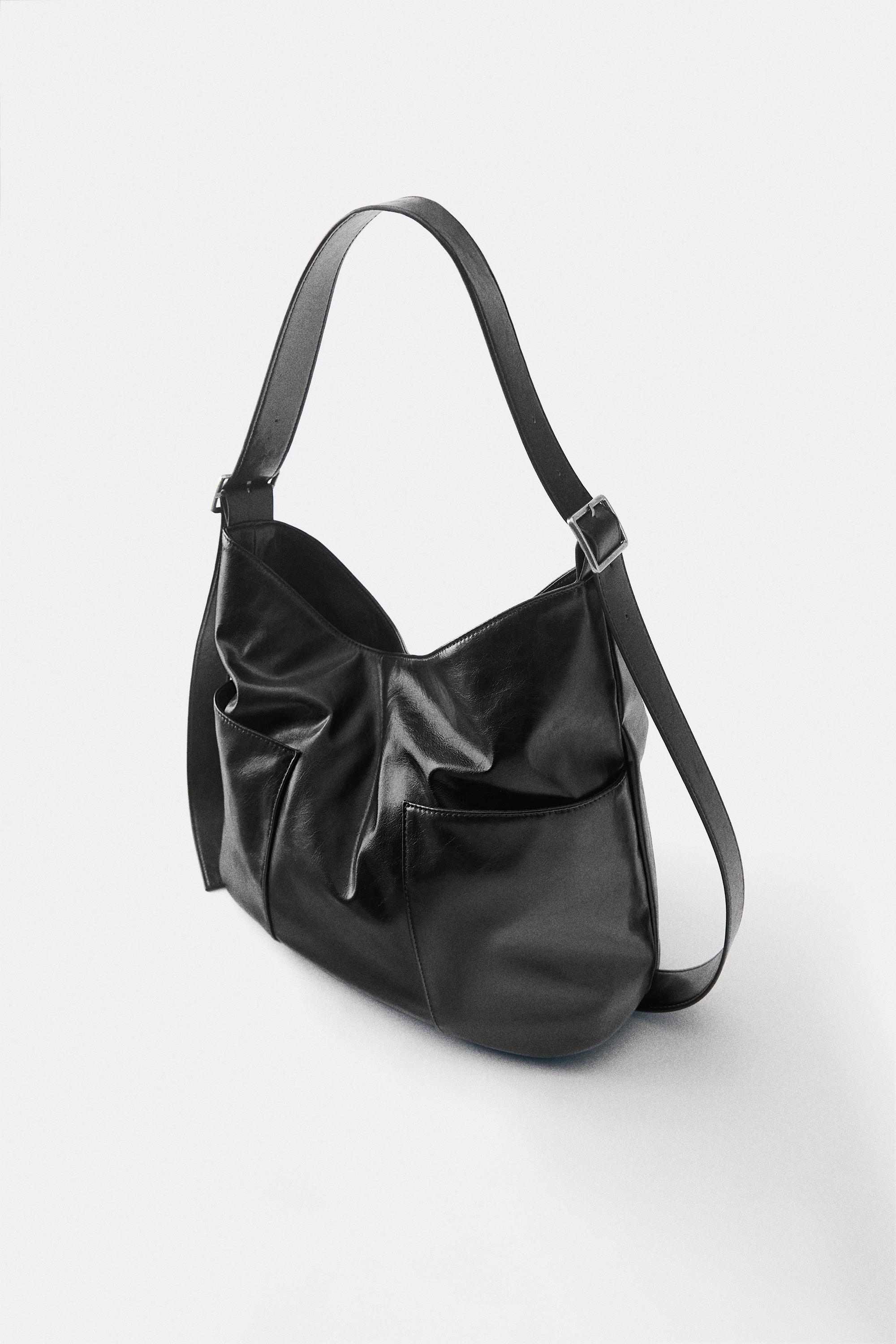 Strappy tote bag — Black